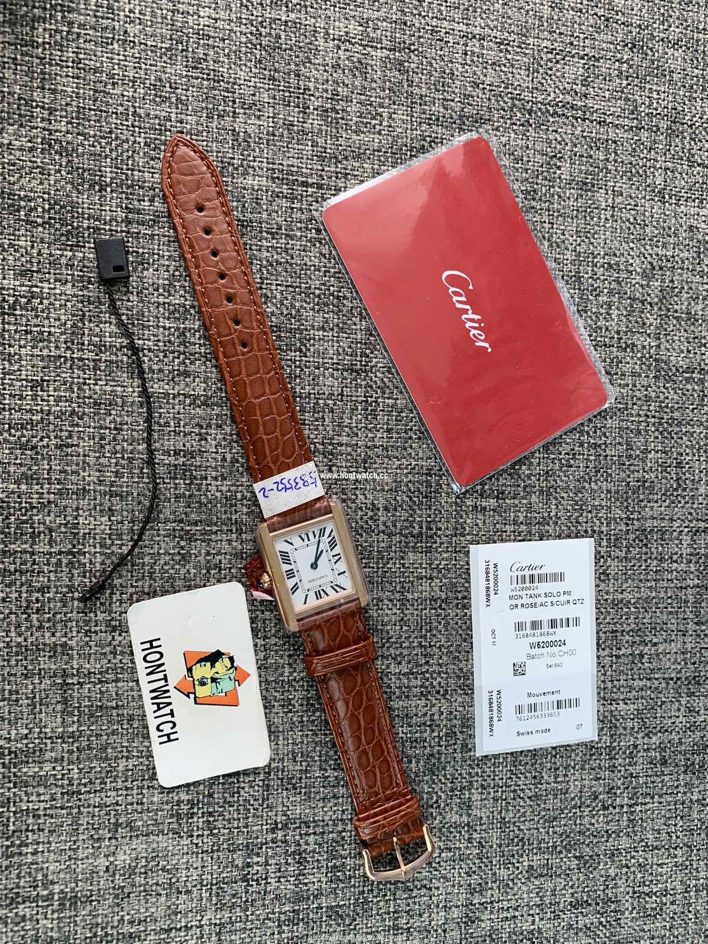 Cartier Tank W1529856 Replica Watch for Men - Quartz 22mm Rose Gold - Image 2