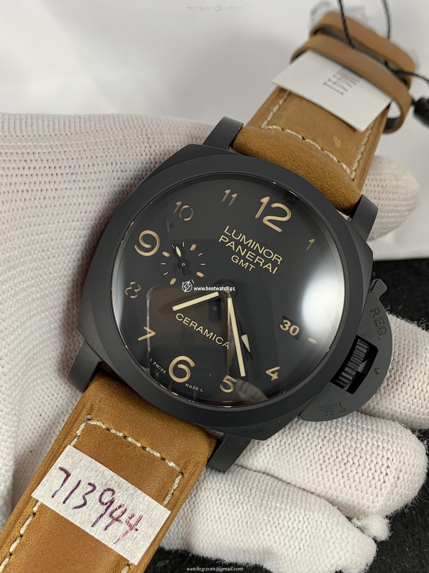 Panerai Luminor GMT 1950 PAM144 Replica - Swiss P9010 - 44mm Men's Watch - Image 2