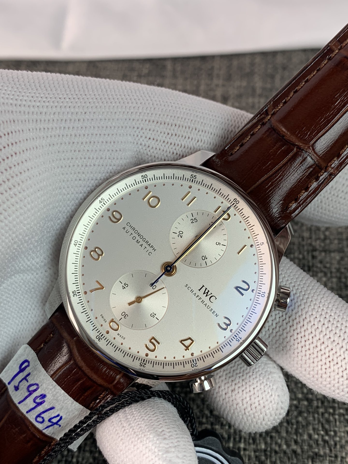 IWC Portugieser Automatic IW371445 Men's Watch - 41mm Silver Dial - Image 3