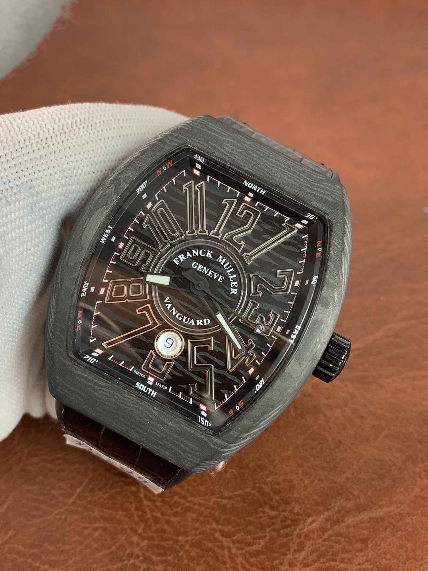 Franck Muller Vanguard V 45 SC DT Mens Watch - 44mm Carbon Case - Valjoux 7750 - Image 4