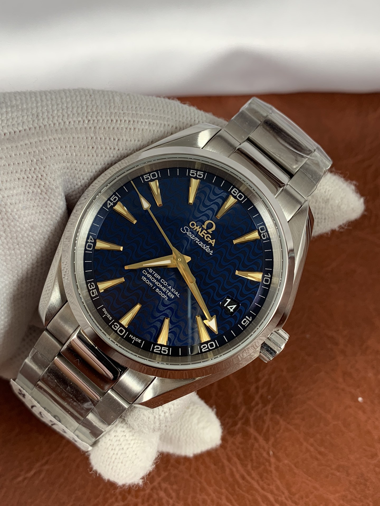 Omega Aqua Terra 150M Replica Watch for Men - 41mm Blue Dial | ETA8800 - Image 4