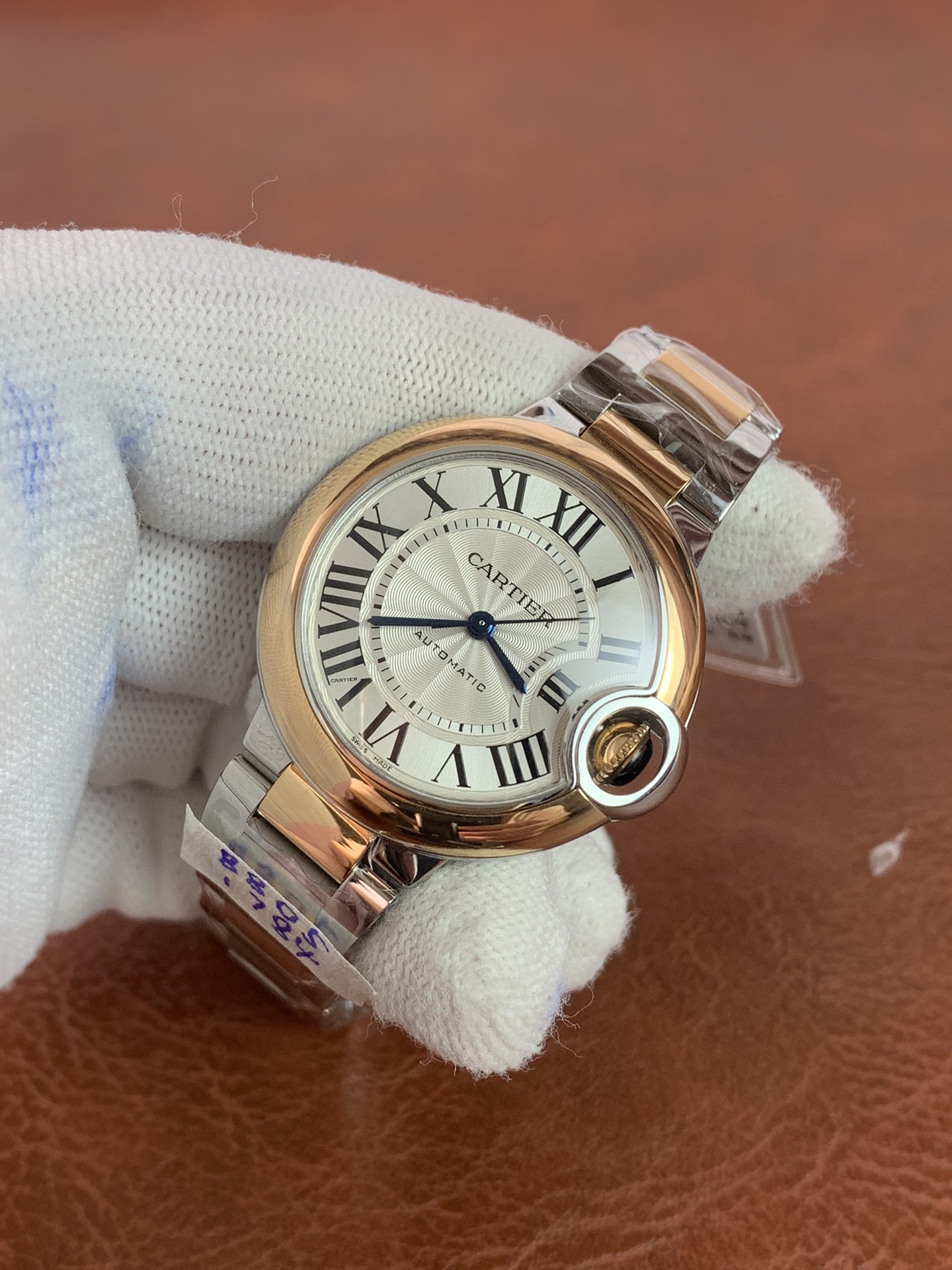 Cartier Ballon Bleu W2BB0004 Rose Gold Replica Watch - 42mm Men's - Image 4