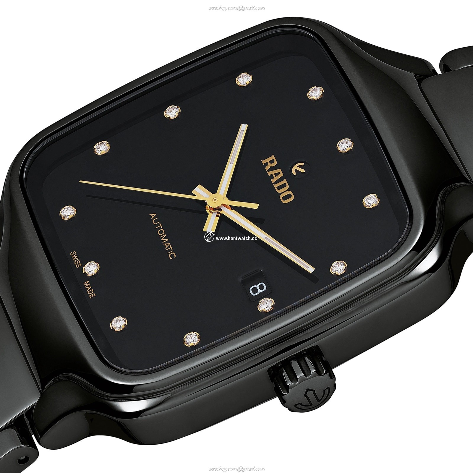 Rado True Square R27078702 Automatic Ceramic Watch - Black Dial | 38mm - Image 2