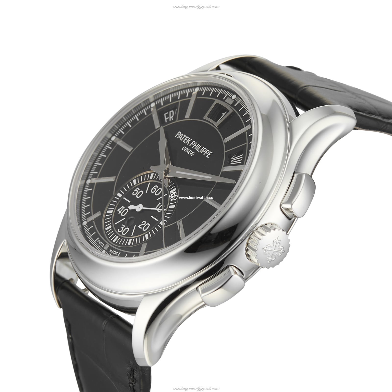 Patek Philippe Complications 5905P-010 Platinum Automatic Watch - 42mm Black Dial - Image 2