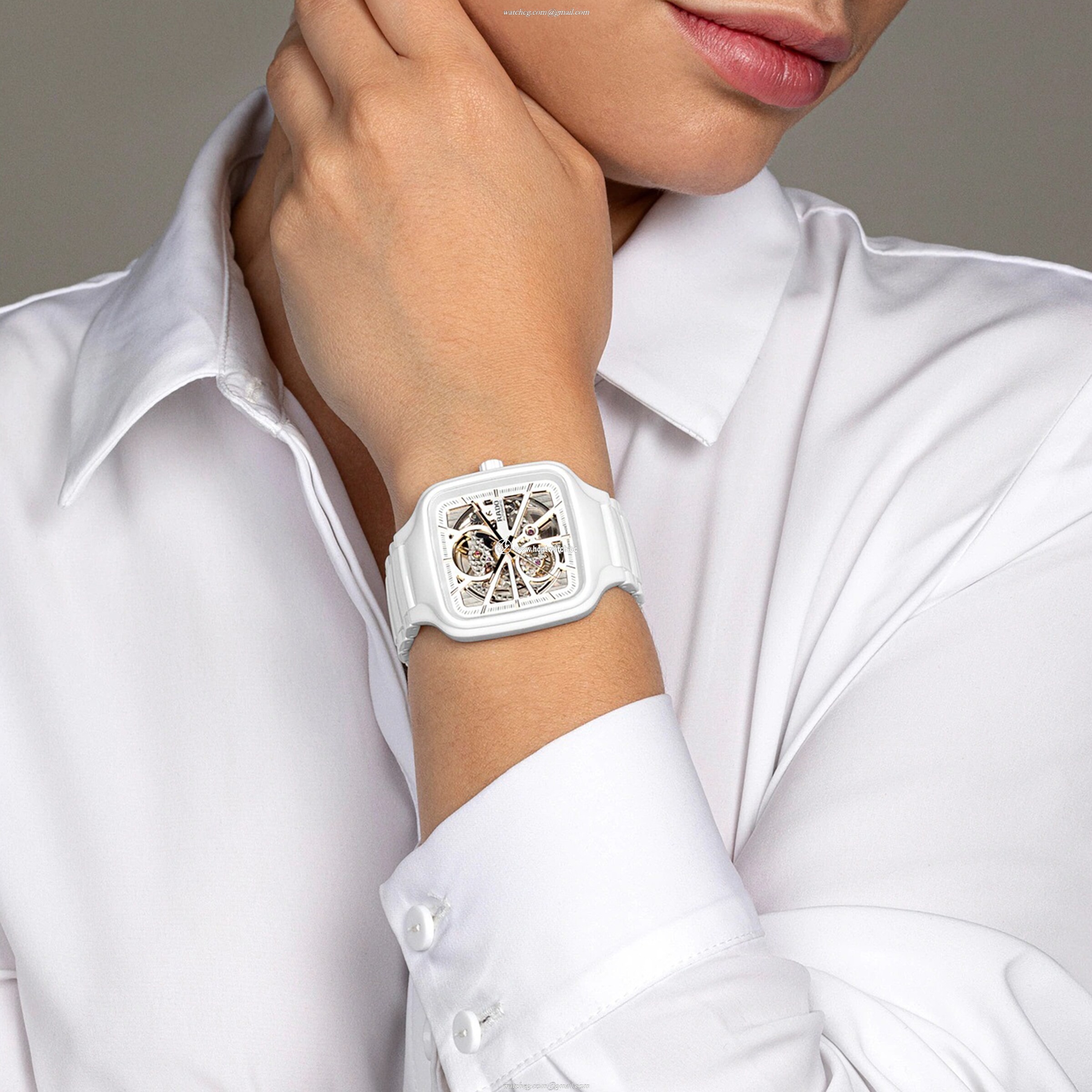 Rado True Square R27073012 Ceramic Automatic White Watch | 38mm - Image 2