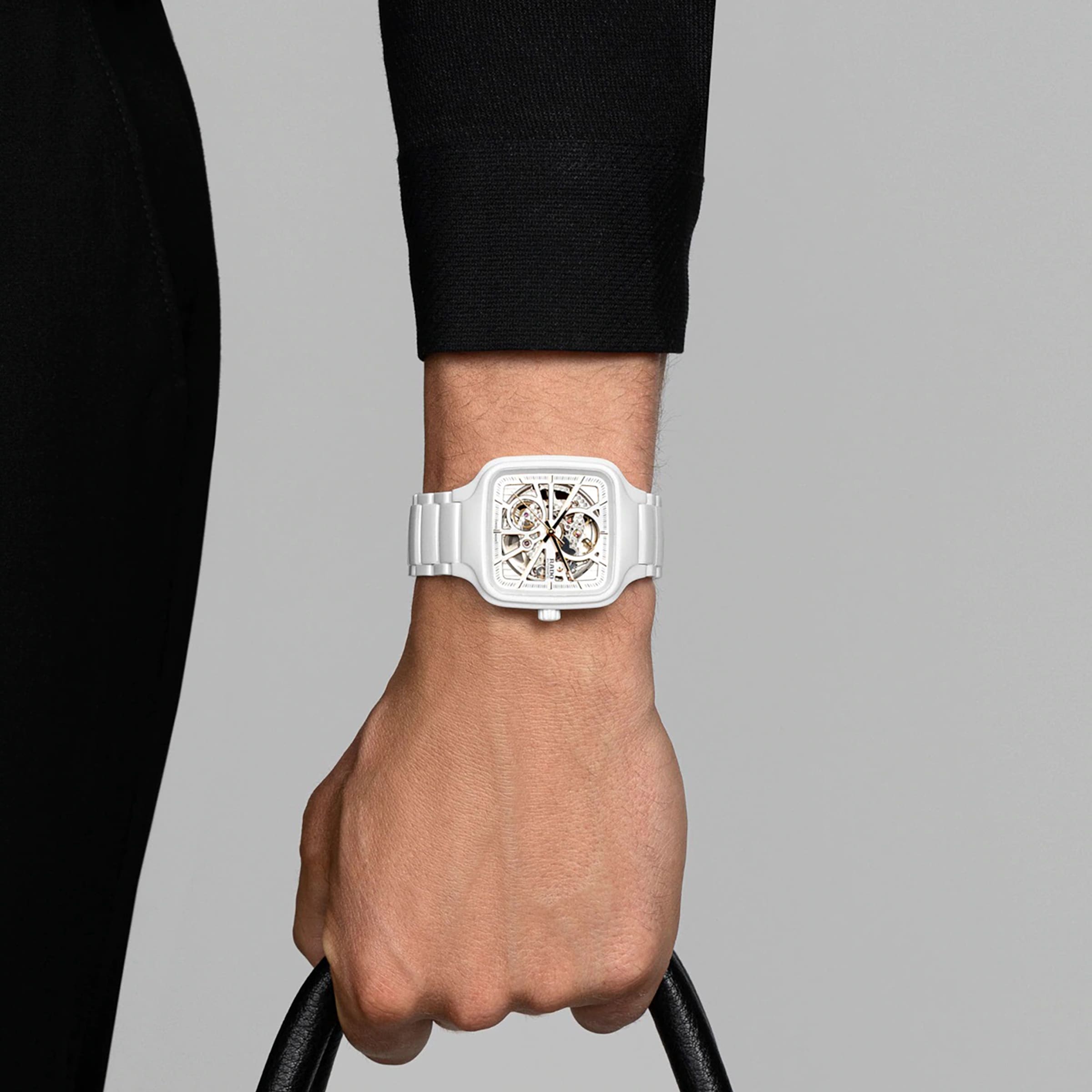 Rado True Square R27073012 Ceramic Automatic White Watch | 38mm - Image 3