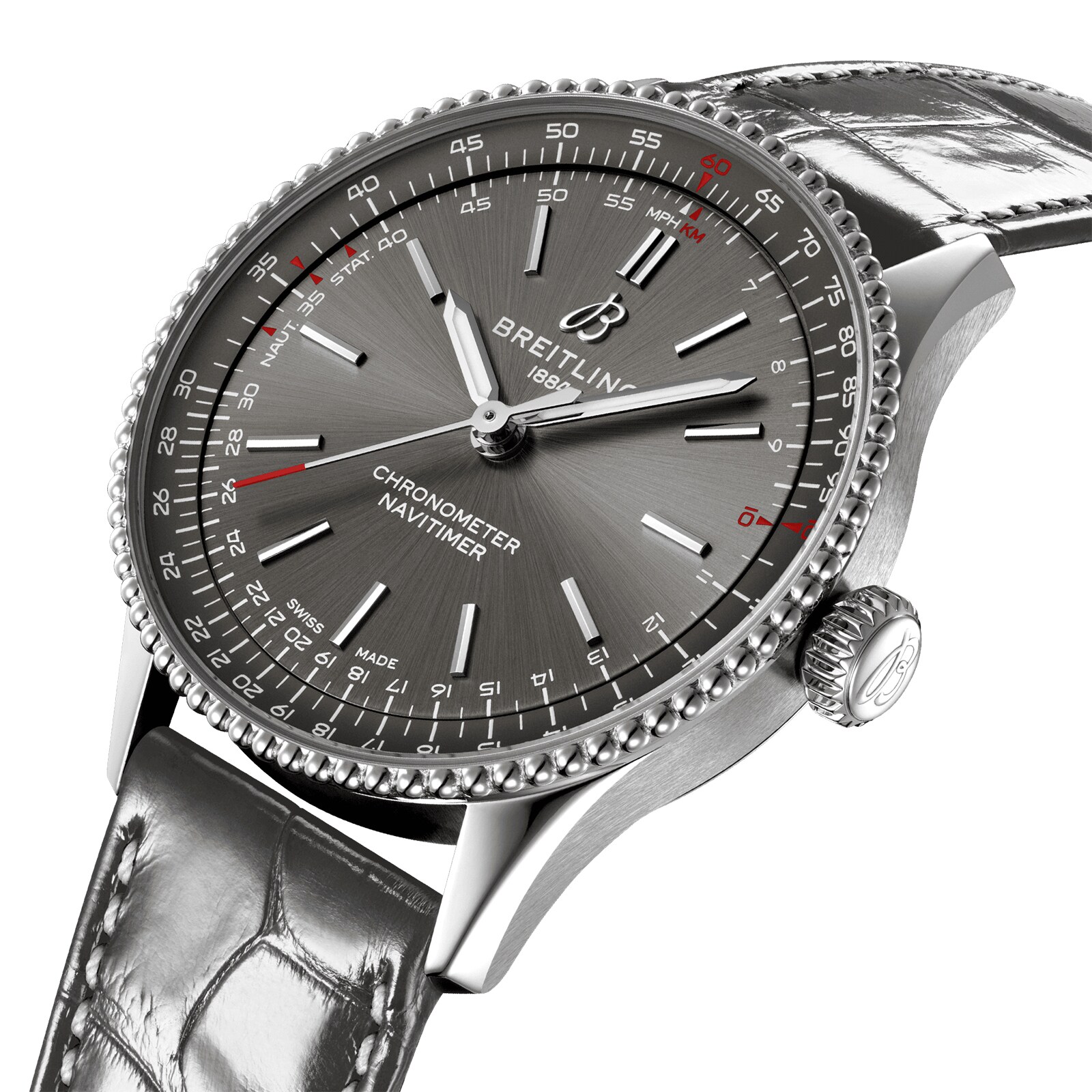 Breitling Navitimer 36mm Automatic Grey Dial - Stainless Steel Watch - Image 3