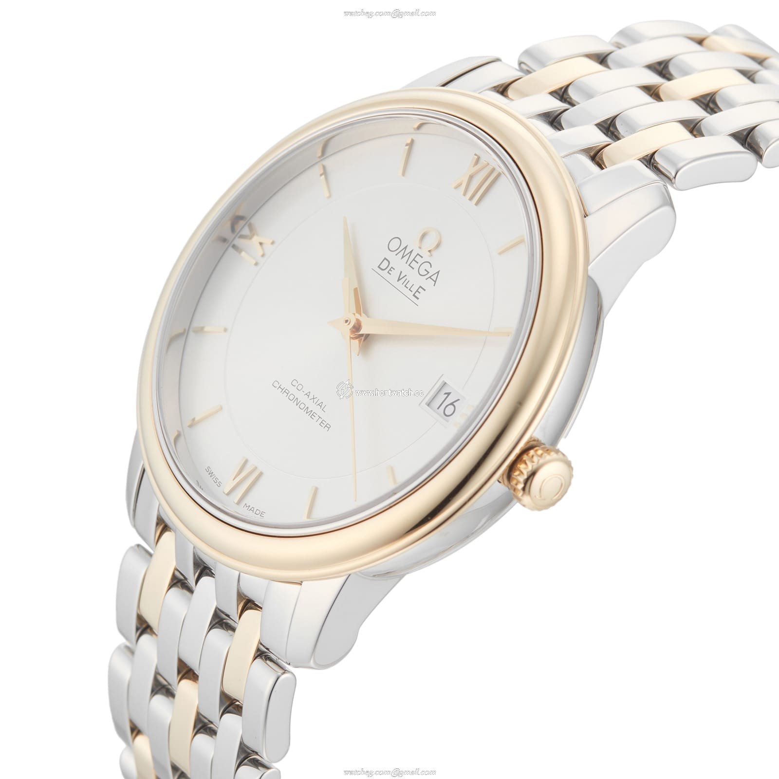 Pre-Owned Omega De Ville Automatic Watch - 37mm Stainless Steel & Gold - Silver Dial - Image 2