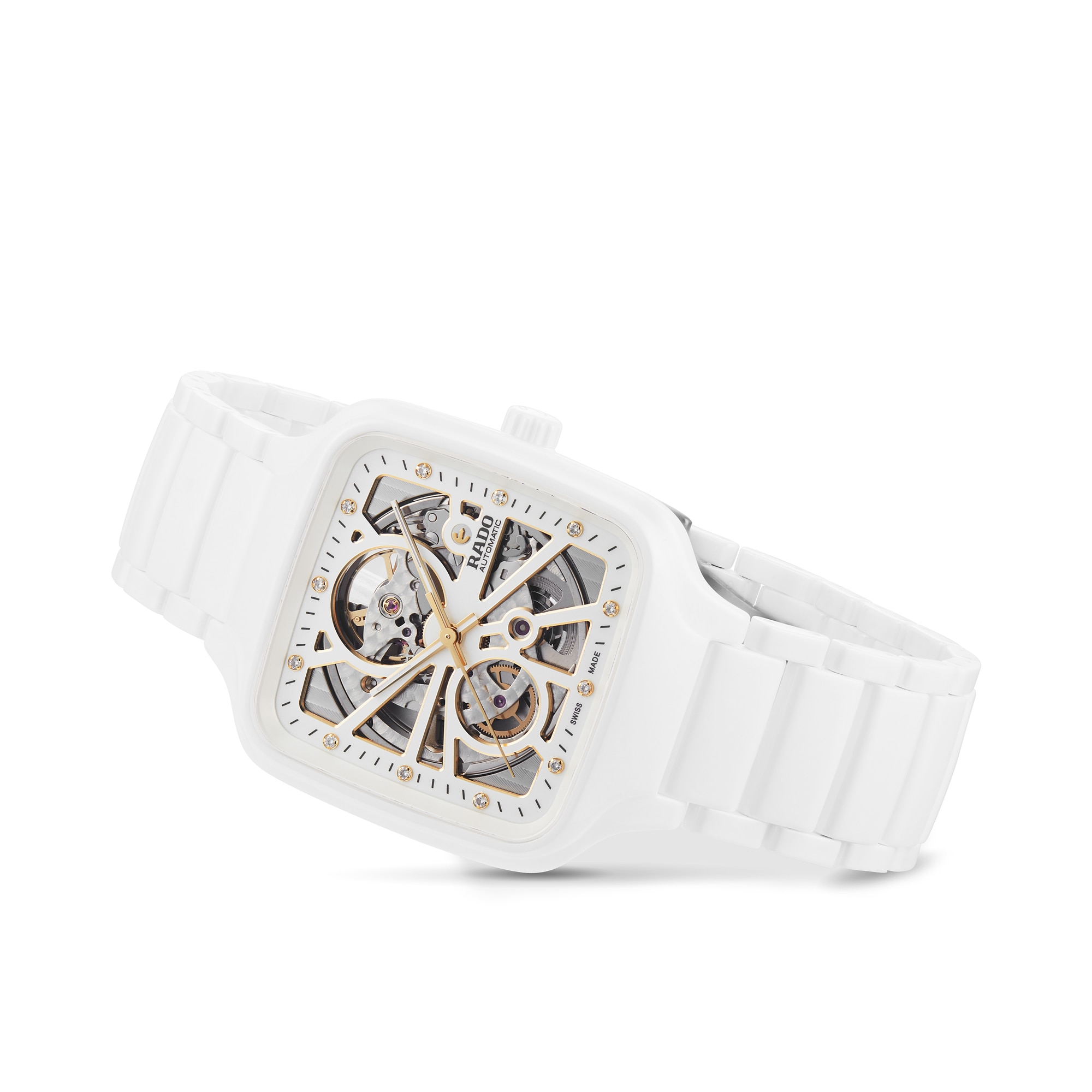 Rado True Square R27073012 Ceramic Automatic White Watch | 38mm - Image 4