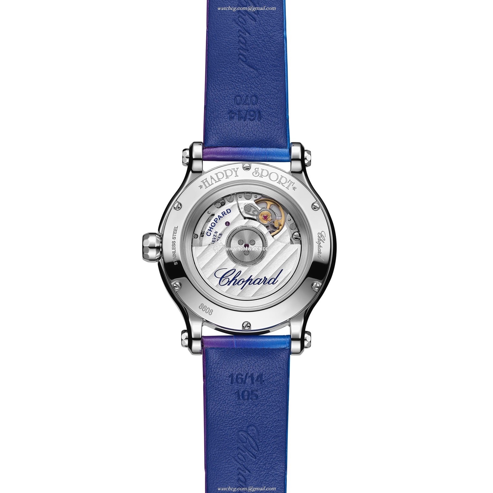 Chopard Happy Sport 278608-3006 | 33mm Stainless Steel Automatic Watch - Purple - Image 2