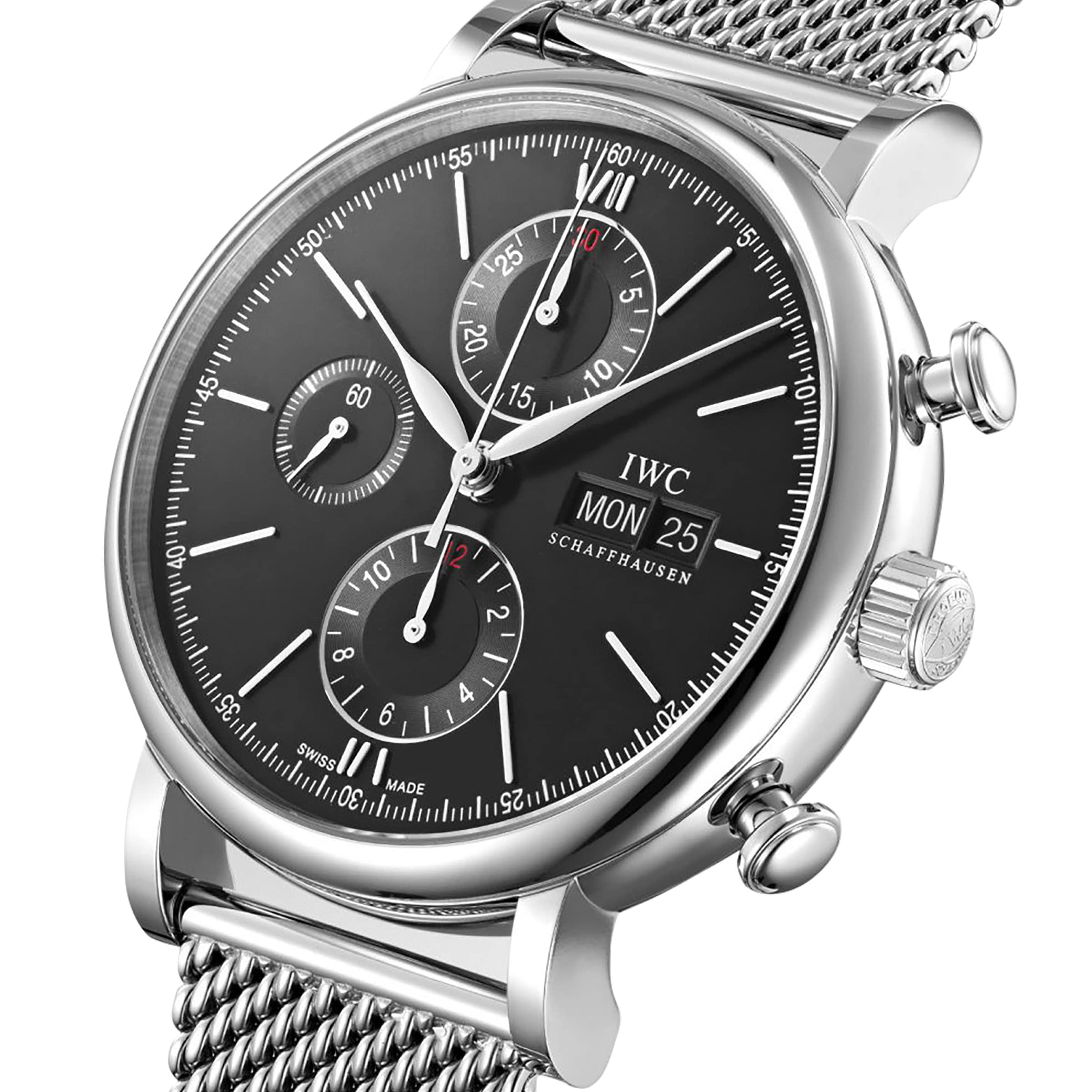 IWC Portofino IW391030 Automatic Chronograph - 42mm Black Dial - Stainless Steel - Image 3