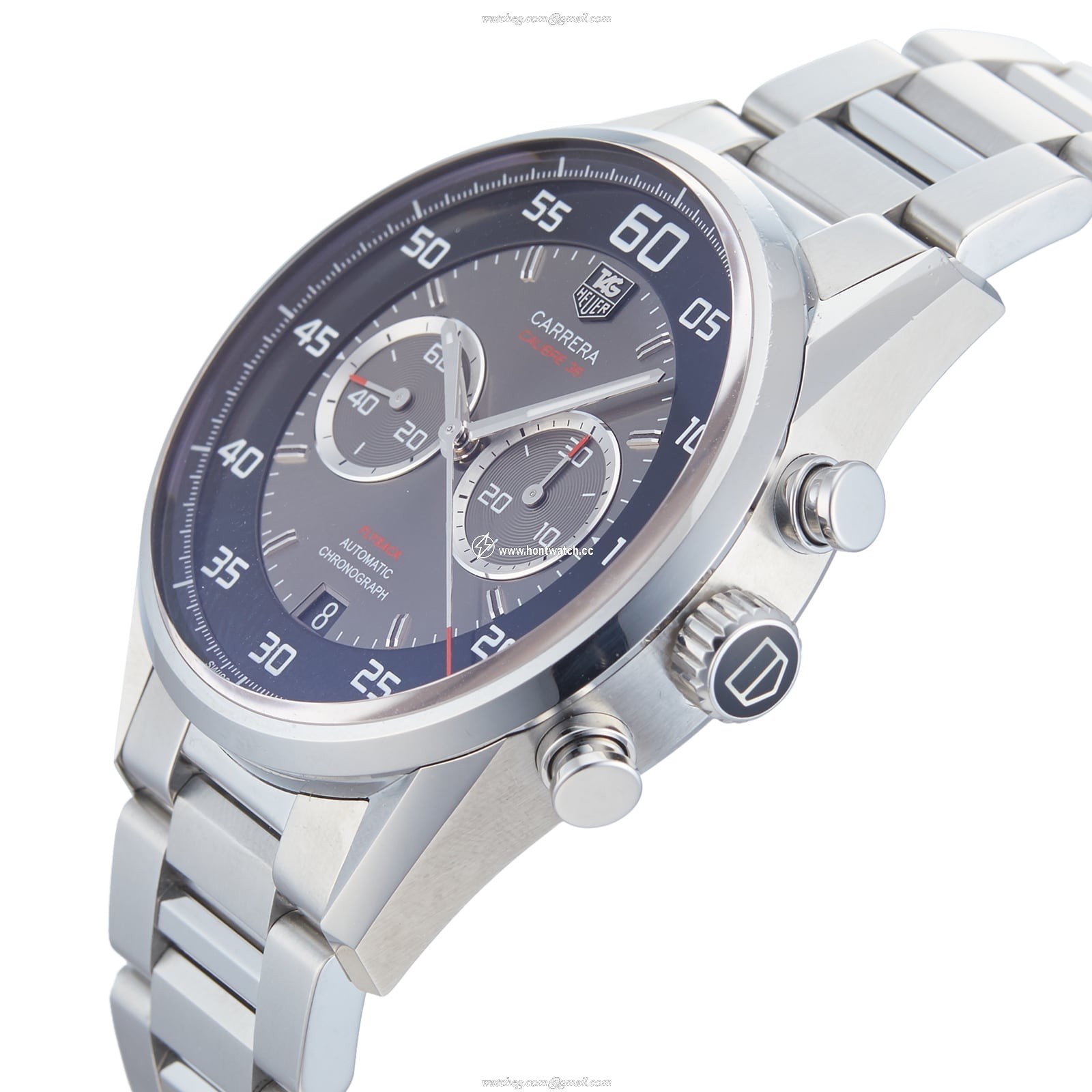 Pre-Owned TAG Heuer Carrera Automatic Chronograph | 43mm Black Dial | Stainless Steel - Image 2