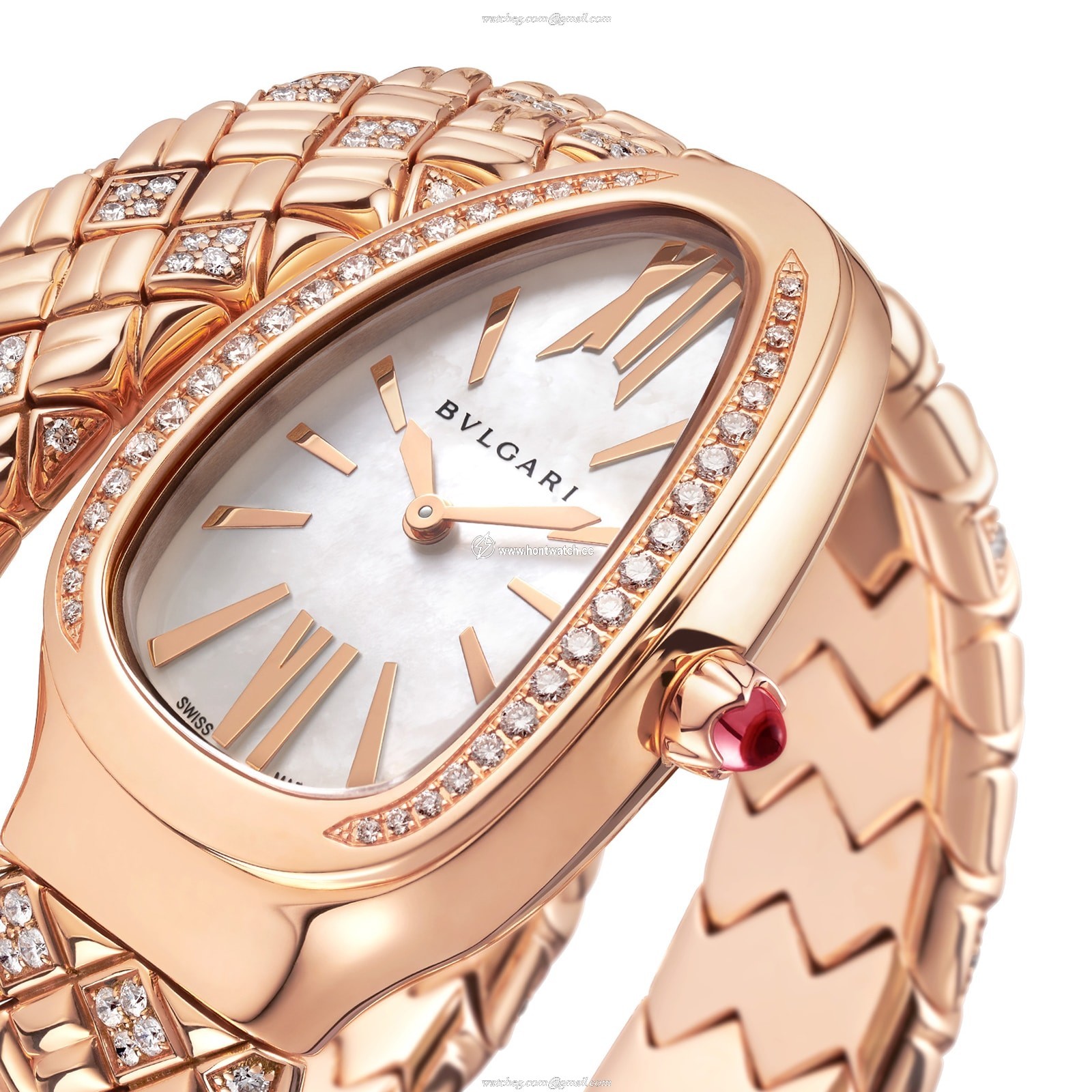Bvlgari Serpenti 103250 | Rose Gold Quartz Watch | Pink Dial 35mm - Image 2