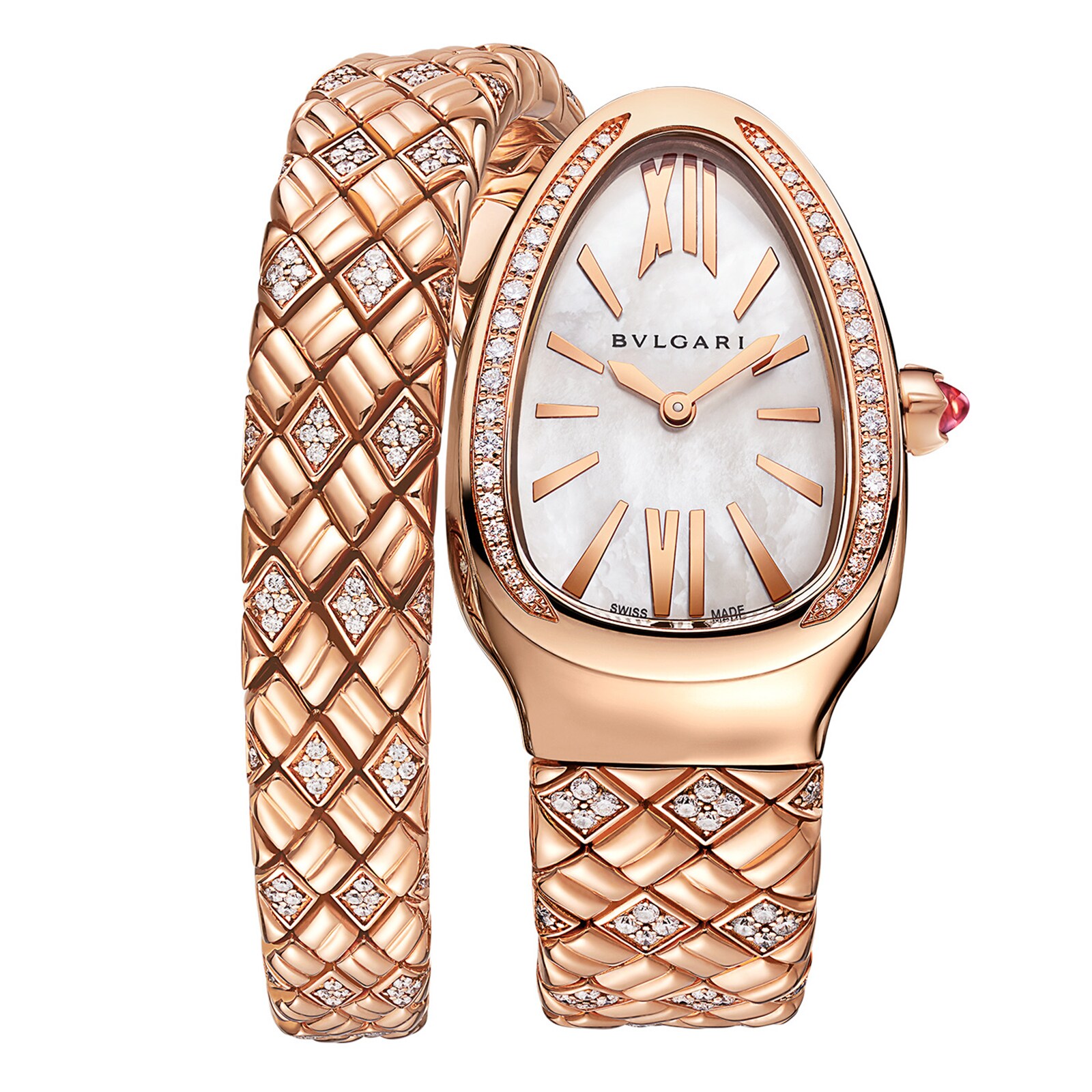 Bvlgari Serpenti 103250 | Rose Gold Quartz Watch | Pink Dial 35mm - Image 3