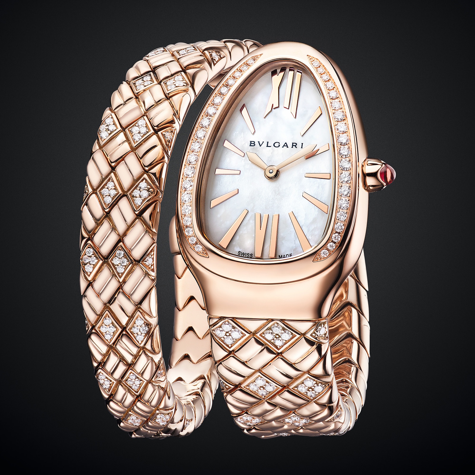 Bvlgari Serpenti 103250 | Rose Gold Quartz Watch | Pink Dial 35mm - Image 4
