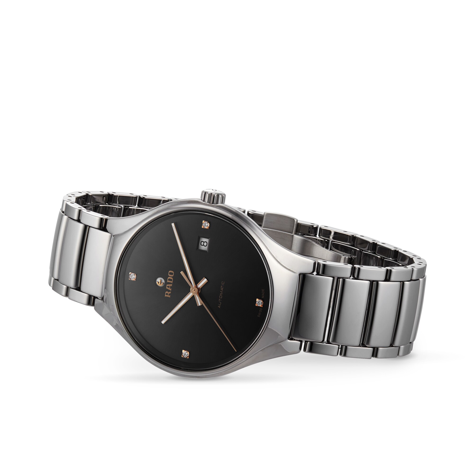 Rado True R27057712 Automatic Grey Ceramic Watch - 40mm Diamond Markers - Image 4