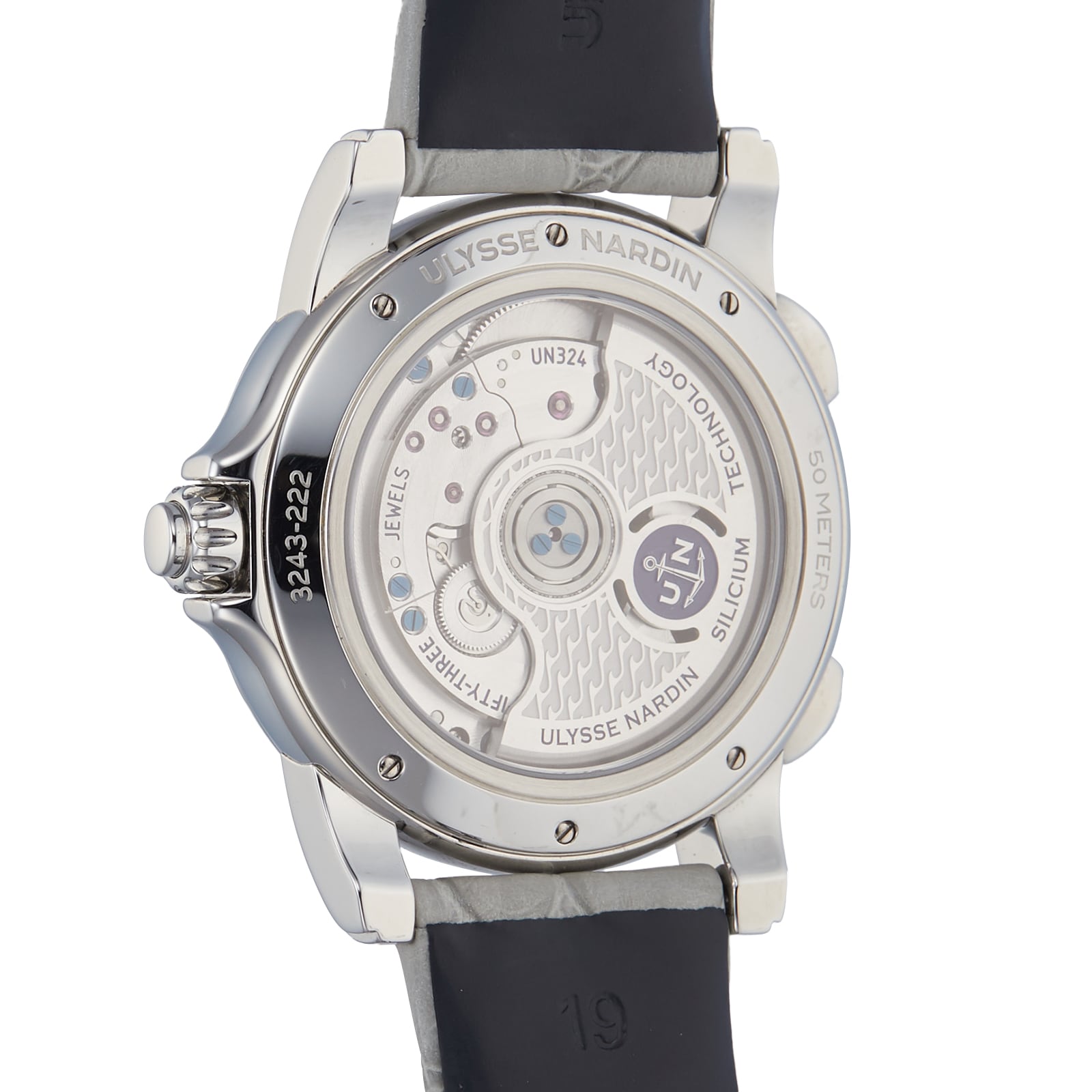 Ulysse Nardin Automatic Grey Diamond Dial Watch | 37mm Stainless Steel - Image 4