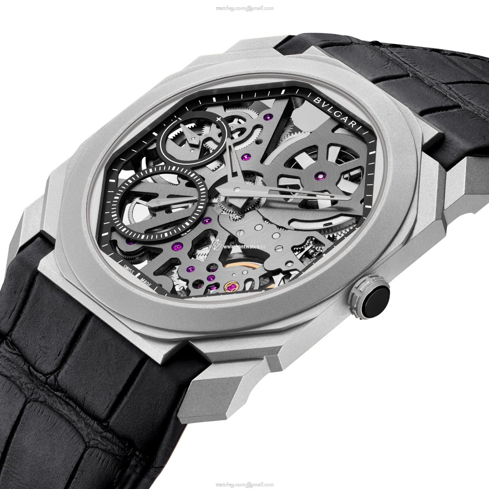 Bvlgari Octo 102714 Automatic Watch - 40mm Titanium Case - Black Dial - Image 2