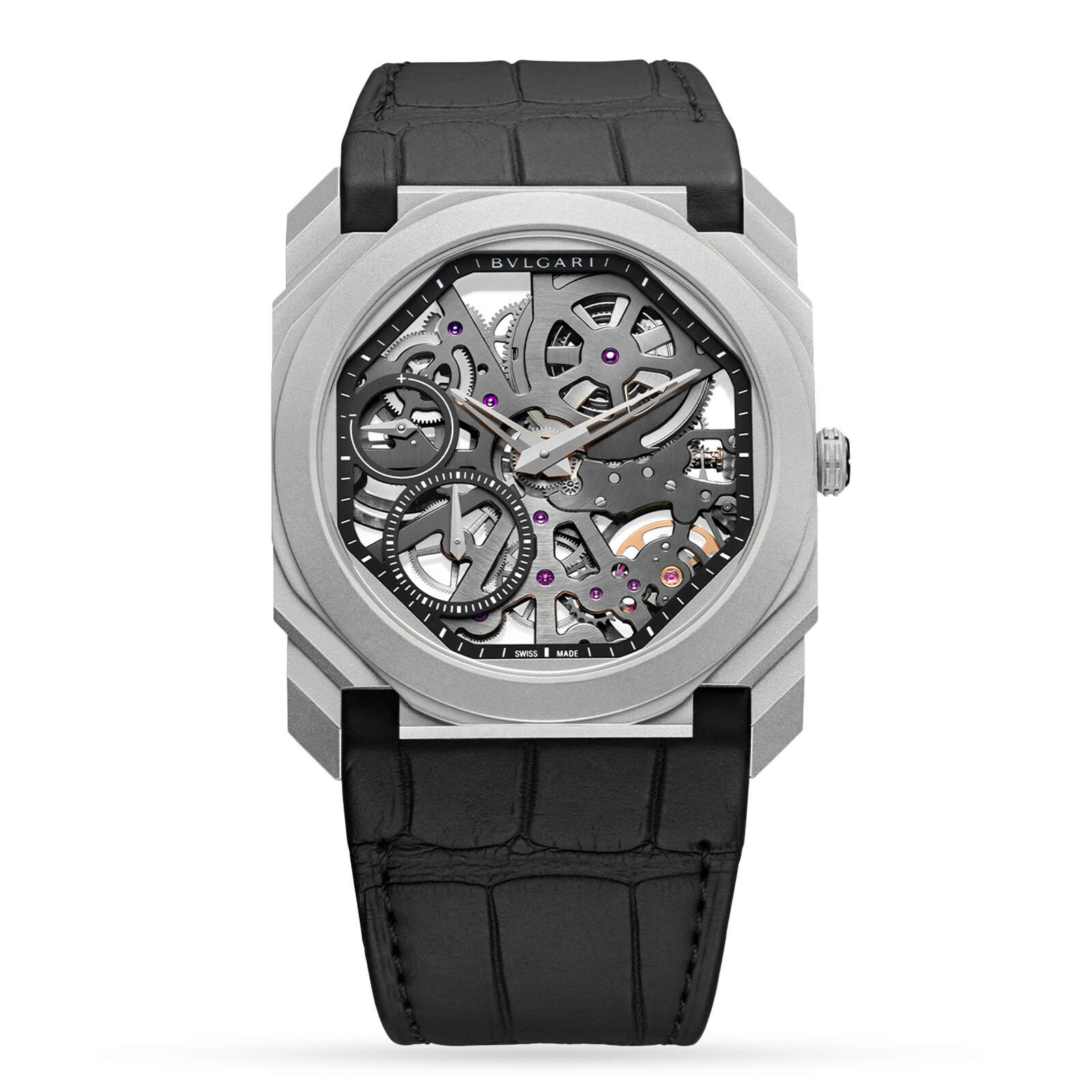 Bvlgari Octo 102714 Automatic Watch - 40mm Titanium Case - Black Dial - Image 3