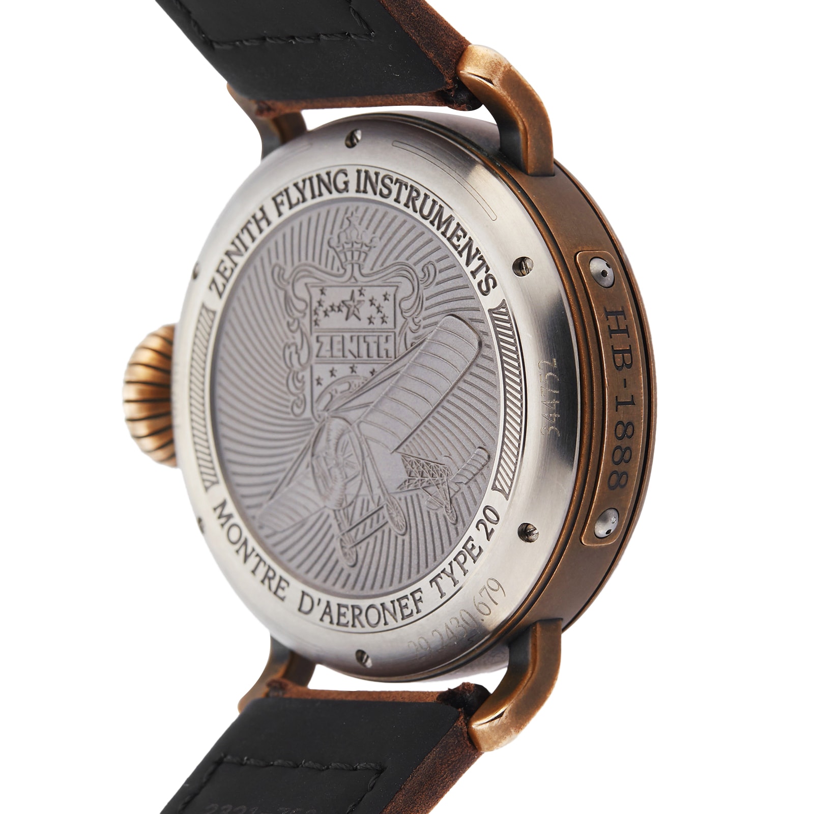 Zenith Pilot Bronze Automatic Watch - 45mm Black Dial | Pre-Owned - Image 4