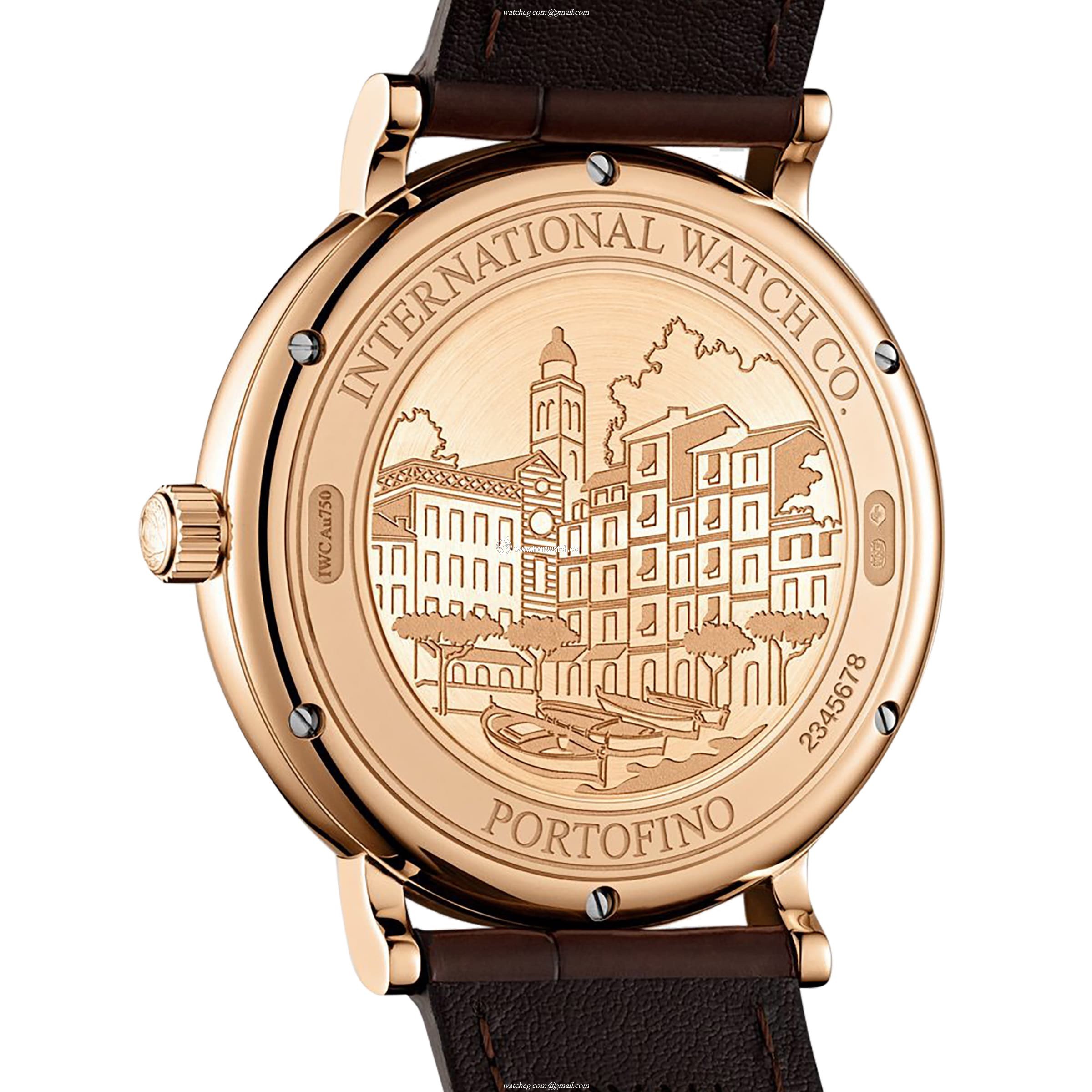 IWC Portofino IW356504 40mm 18ct Rose Gold Automatic Watch - Silver Dial - Image 2