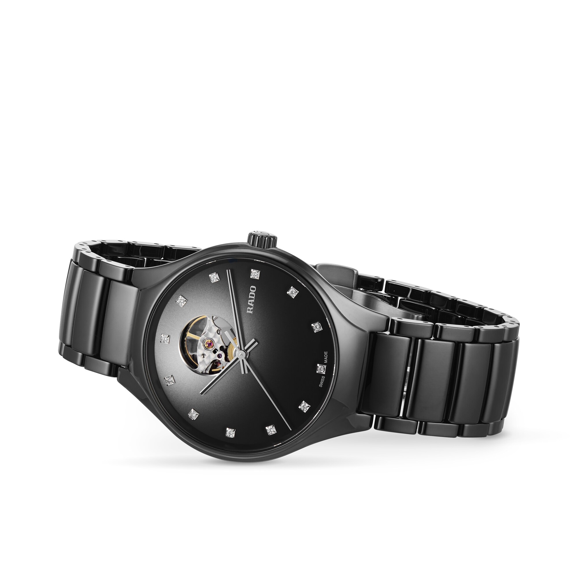 Rado True R27107732 Ceramic Automatic Black Watch | 40mm Diamond Dial - Image 3
