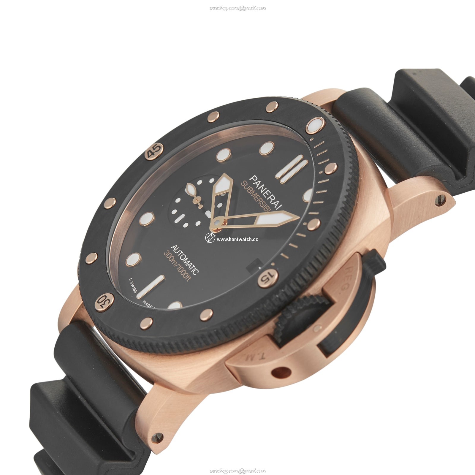 Panerai Submersible PAM02070 Rose Gold Automatic Black Replica - 44mm - Image 2