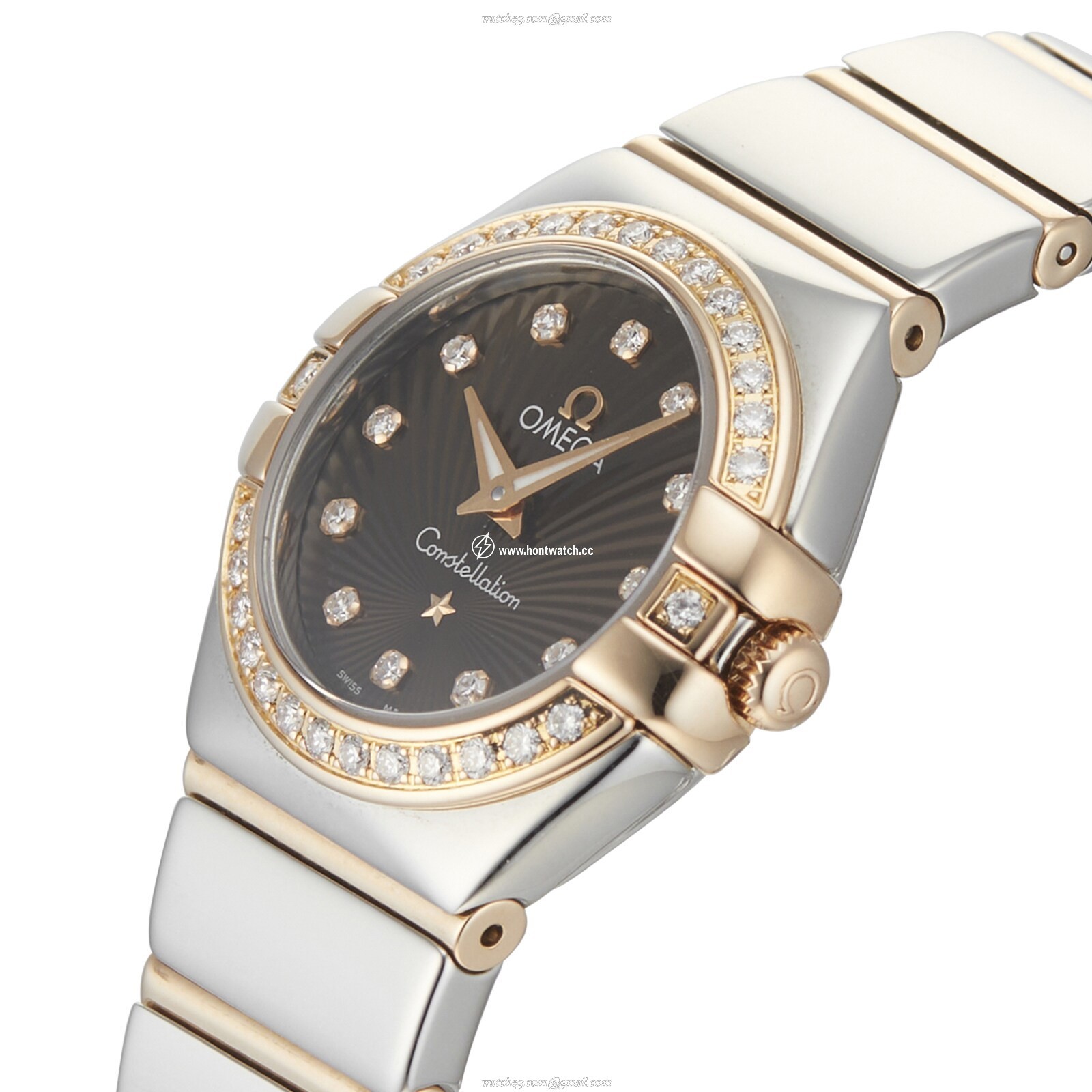 Omega Constellation Ladies Watch | 24mm Steel & Rose Gold | Brown Dial | Quartz - Image 2