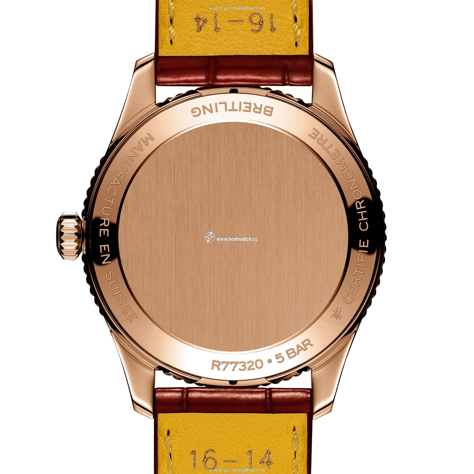 Breitling Navitimer 32mm 18ct Rose Gold Quartz White Dial Replica Watch - Image 2