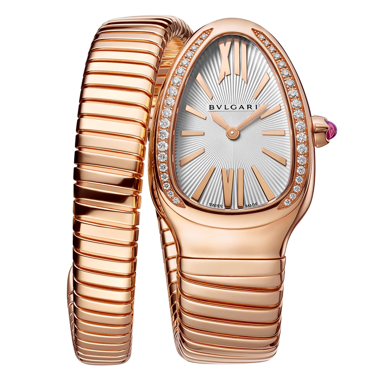 Bvlgari Serpenti 103003 Gold Quartz Watch | 35mm White Dial Replica - Image 3