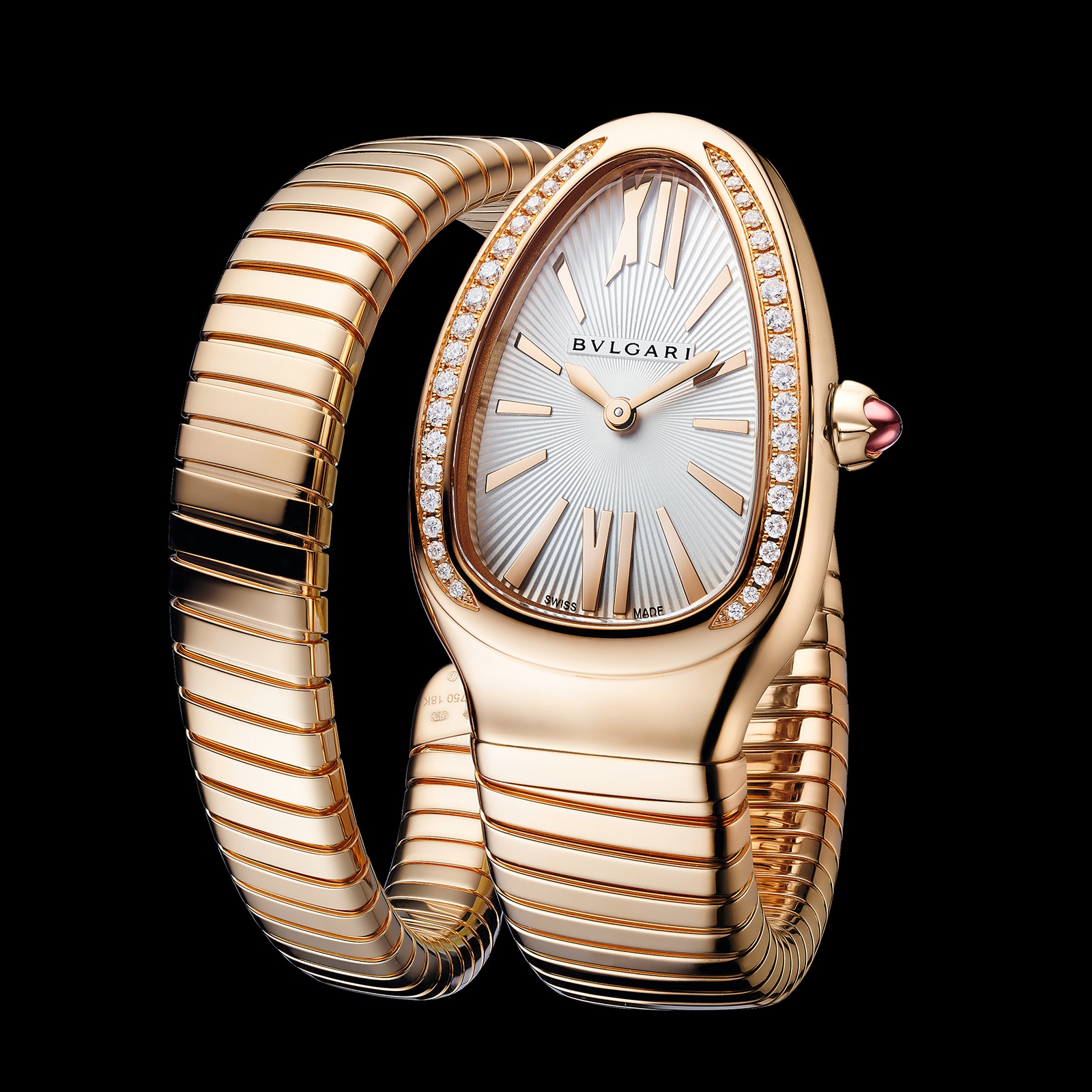 Bvlgari Serpenti 103003 Gold Quartz Watch | 35mm White Dial Replica - Image 4