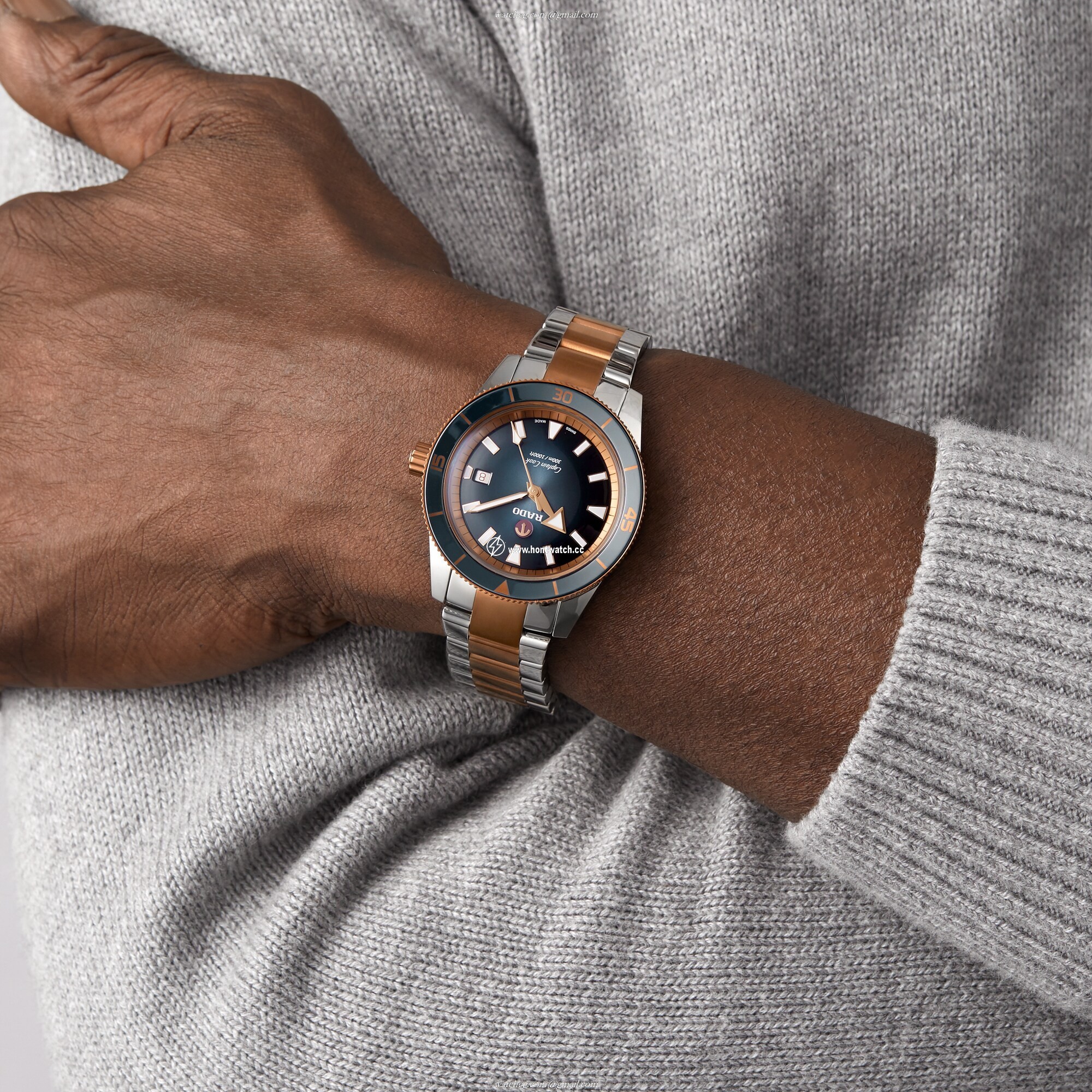 Rado Captain Cook R32137203 Automatic Blue Watch - 42mm Stainless Steel - Image 2