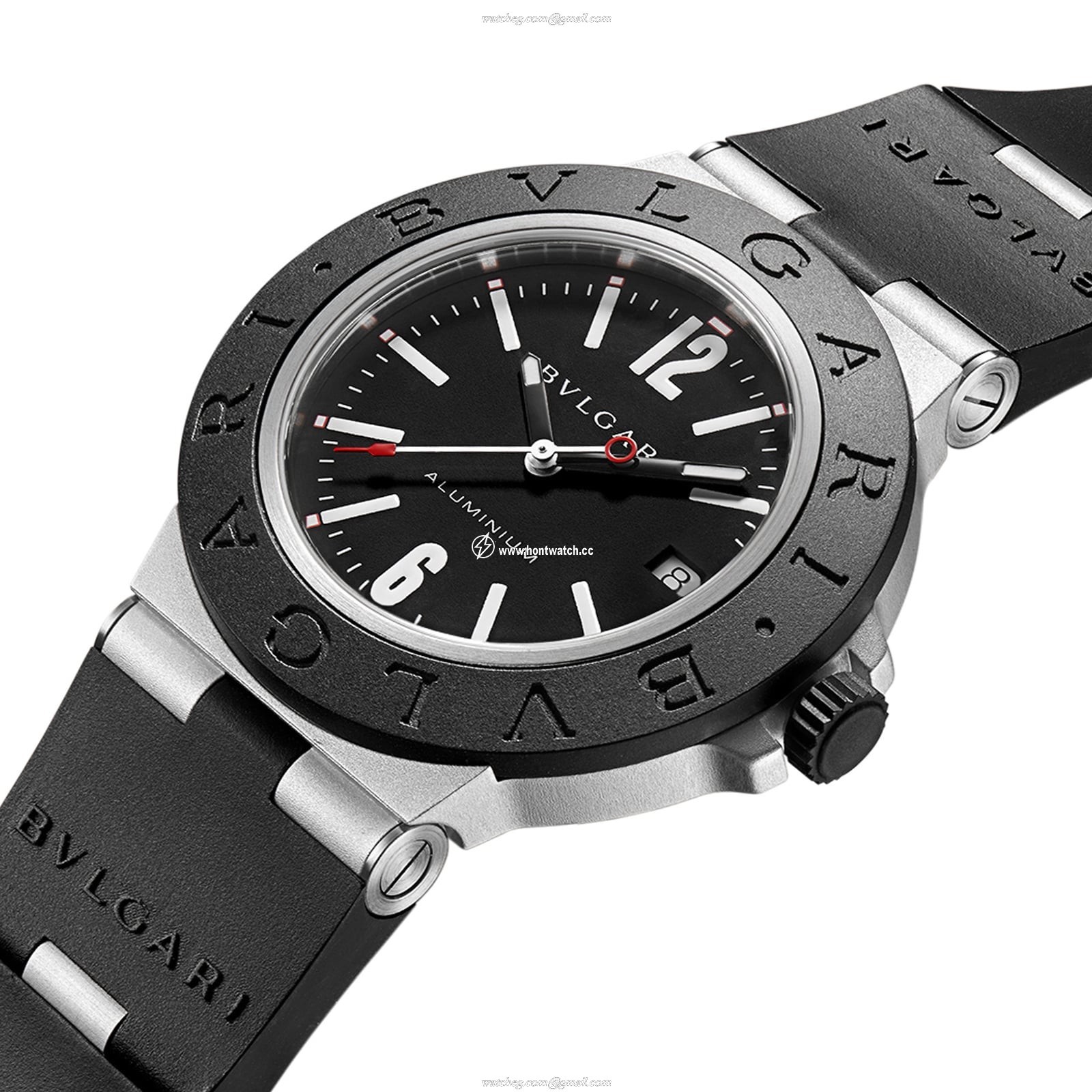 Bvlgari Aluminium Automatic Black Watch - 40mm Rubber Strap | 103445 - Image 2