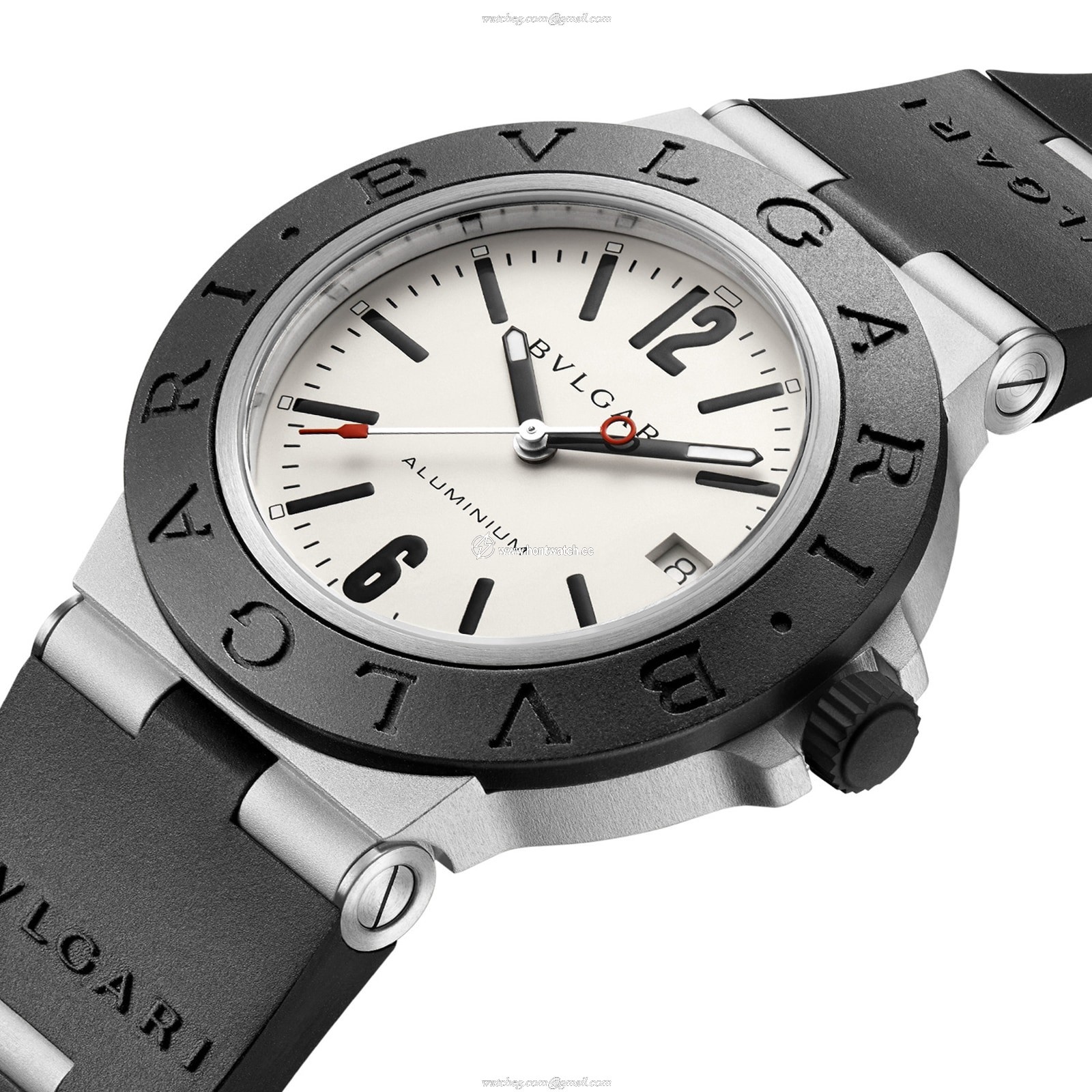 Bvlgari Aluminium Automatic Black Watch - 40mm Rubber Strap | 103382 - Image 2