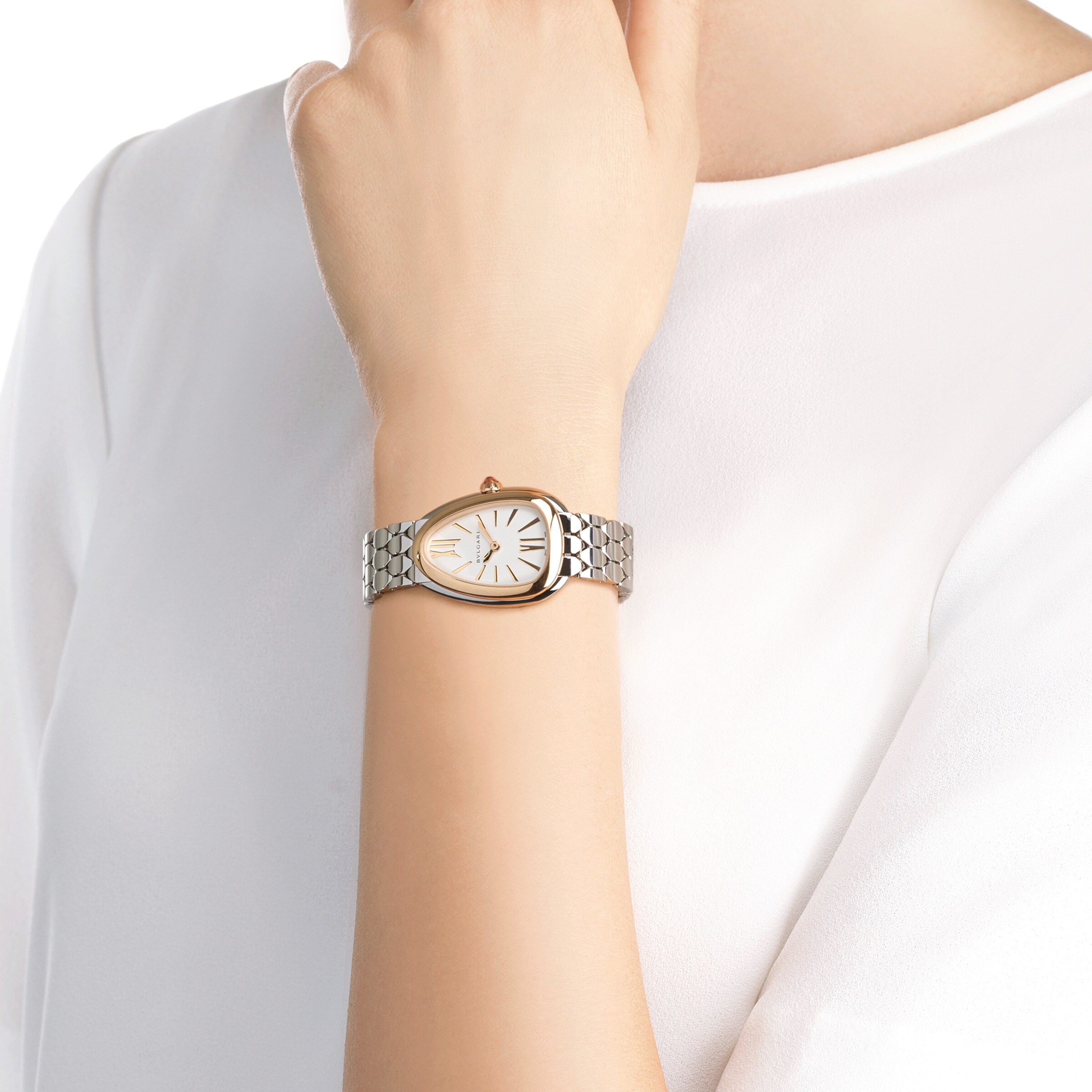 BVLGARI Serpenti Seduttori 103144 Watch | 33mm Stainless Steel & Gold - Image 4