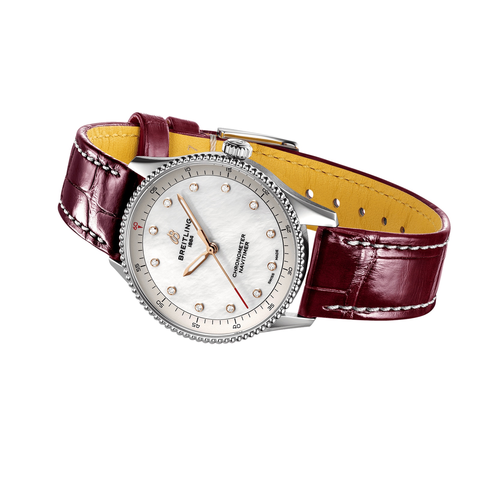 Breitling Navitimer 32mm Quartz Watch - White Dial Stainless Steel - Image 4