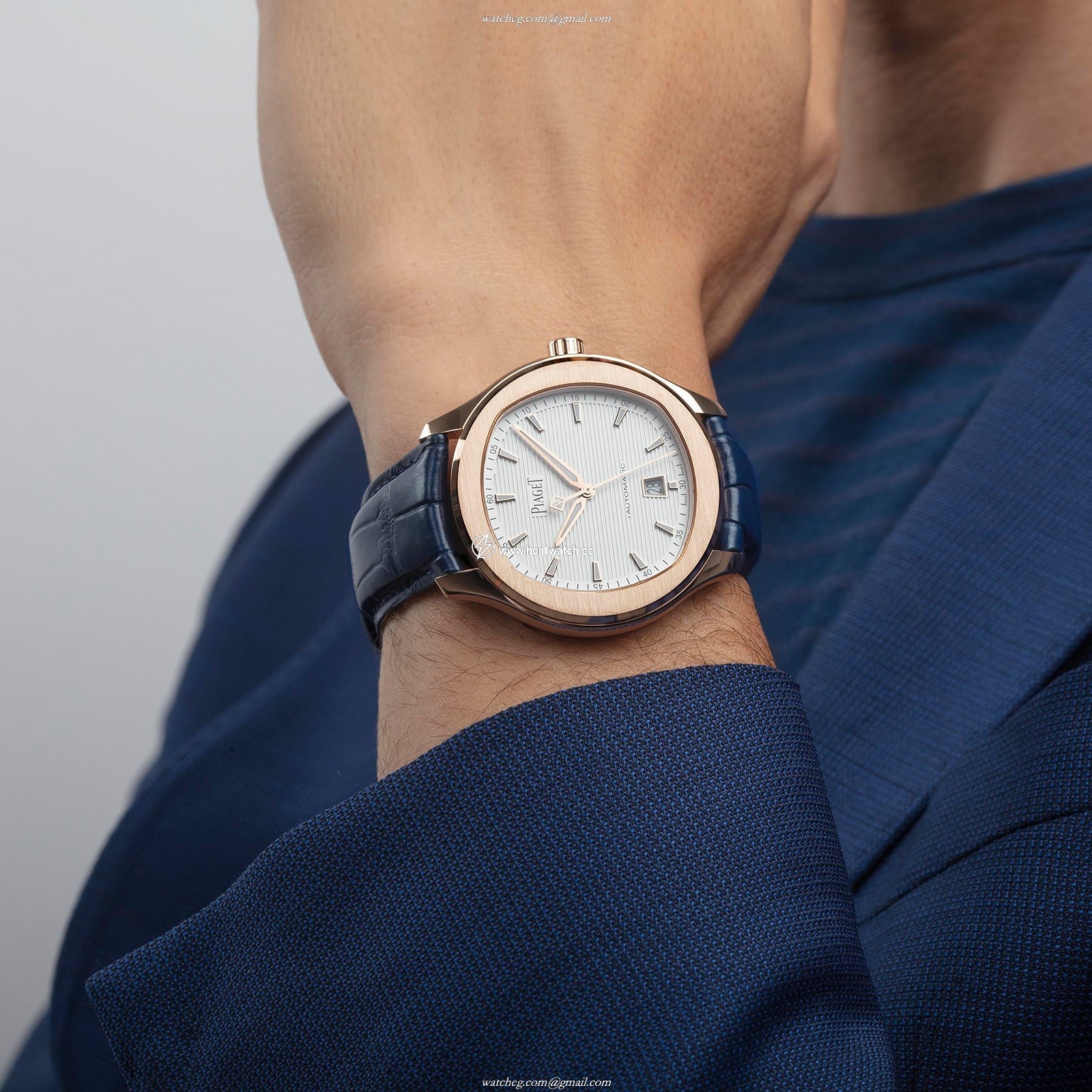 Piaget Polo G0A43010 | 42mm Rose Gold Automatic Watch - Silver Dial - Image 2