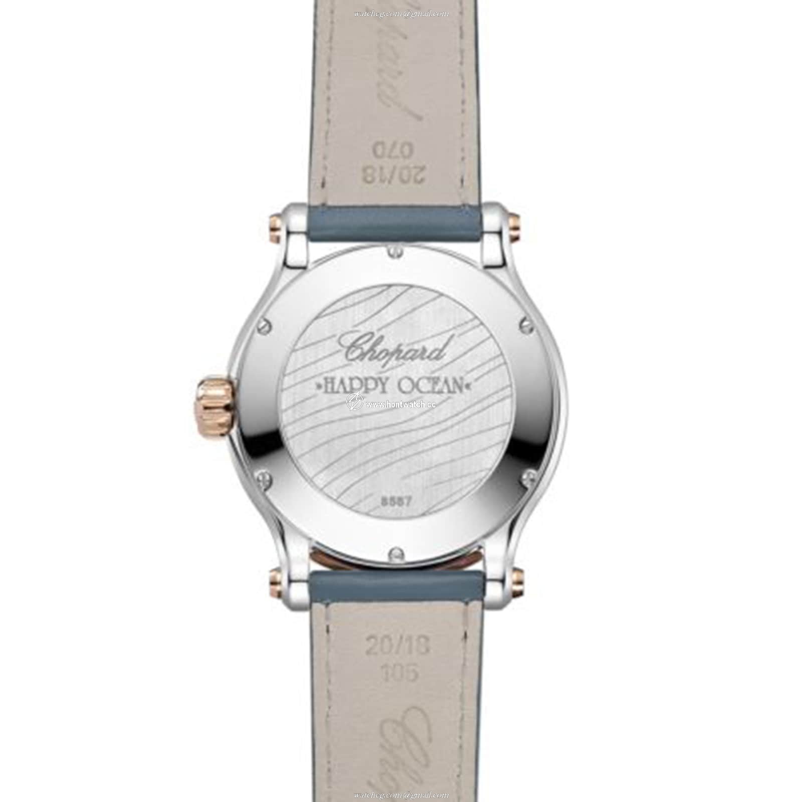 Chopard Happy Sport Automatic Watch - 40mm Blue Dial - Stainless Steel & Rose Gold - Image 2