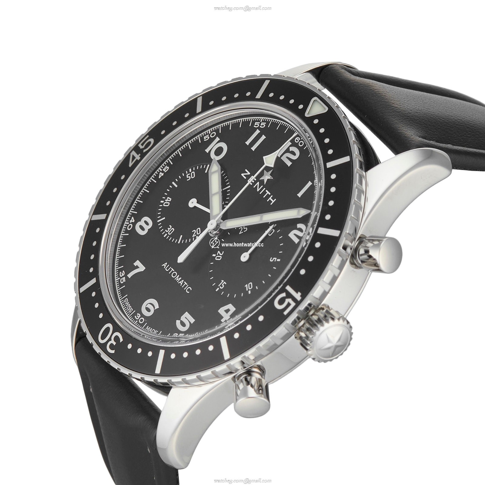 Zenith 03.2240.4069/21.C774 Automatic Watch - 43mm Stainless Steel - Black Dial - Image 2