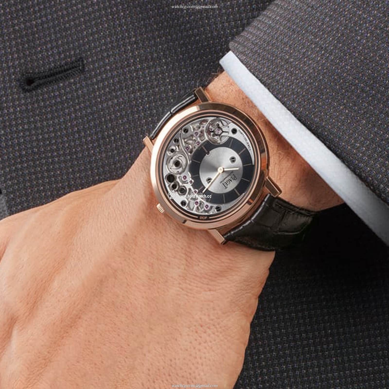 Piaget Altiplano G0A43120 18ct Rose Gold Automatic Watch - 41mm Black Dial - Image 2