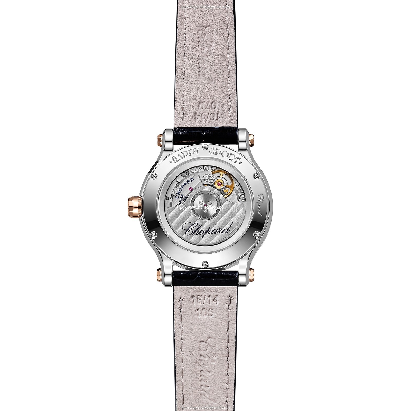 Chopard Happy Sport Automatic Silver Watch | 33mm Steel & Rose Gold - Image 2