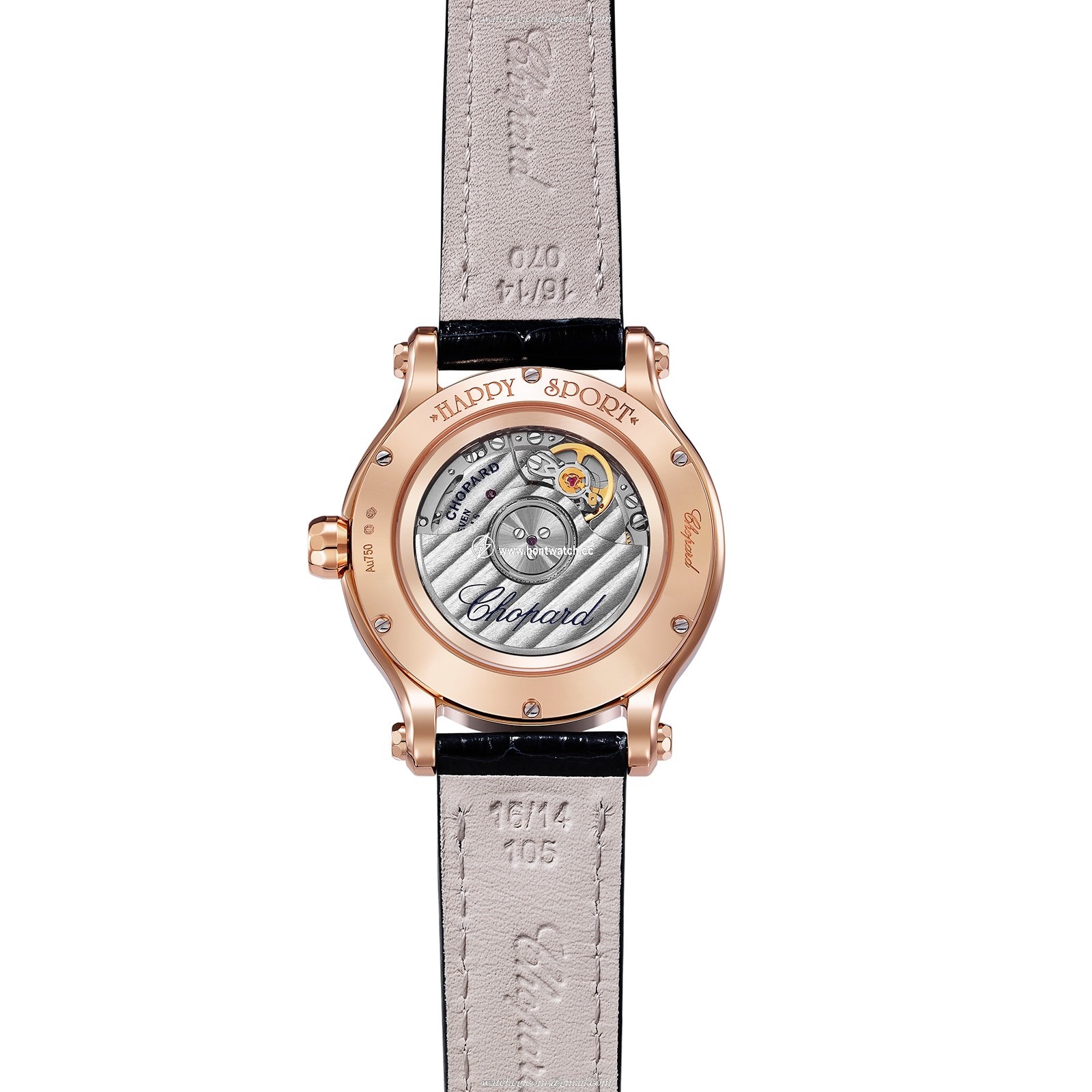 Chopard Happy Sport 18ct Rose Gold & Silver Dial Watch | 33mm - Image 2