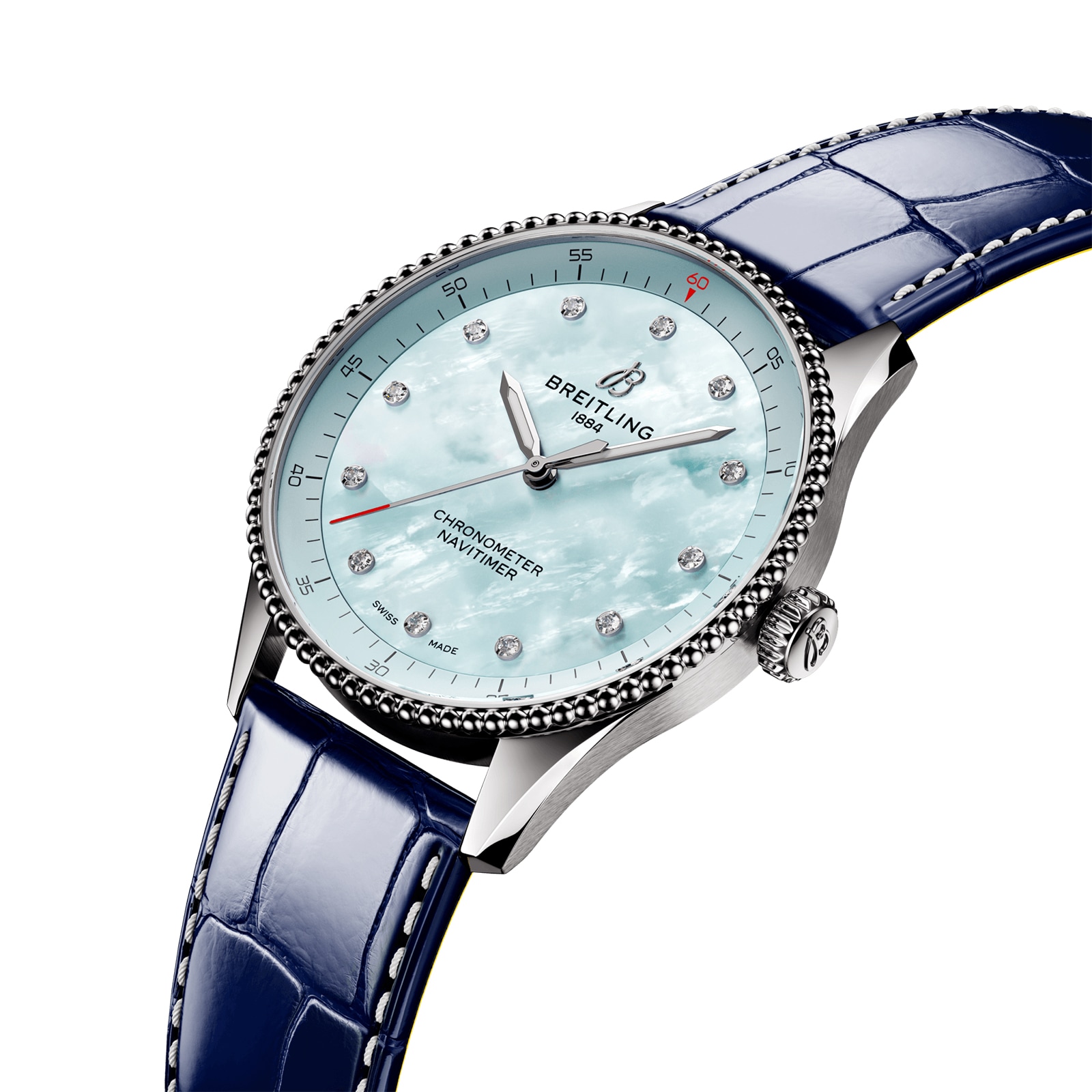 Breitling Navitimer 32mm Quartz Blue Dial - Stainless Steel Watch - Image 3