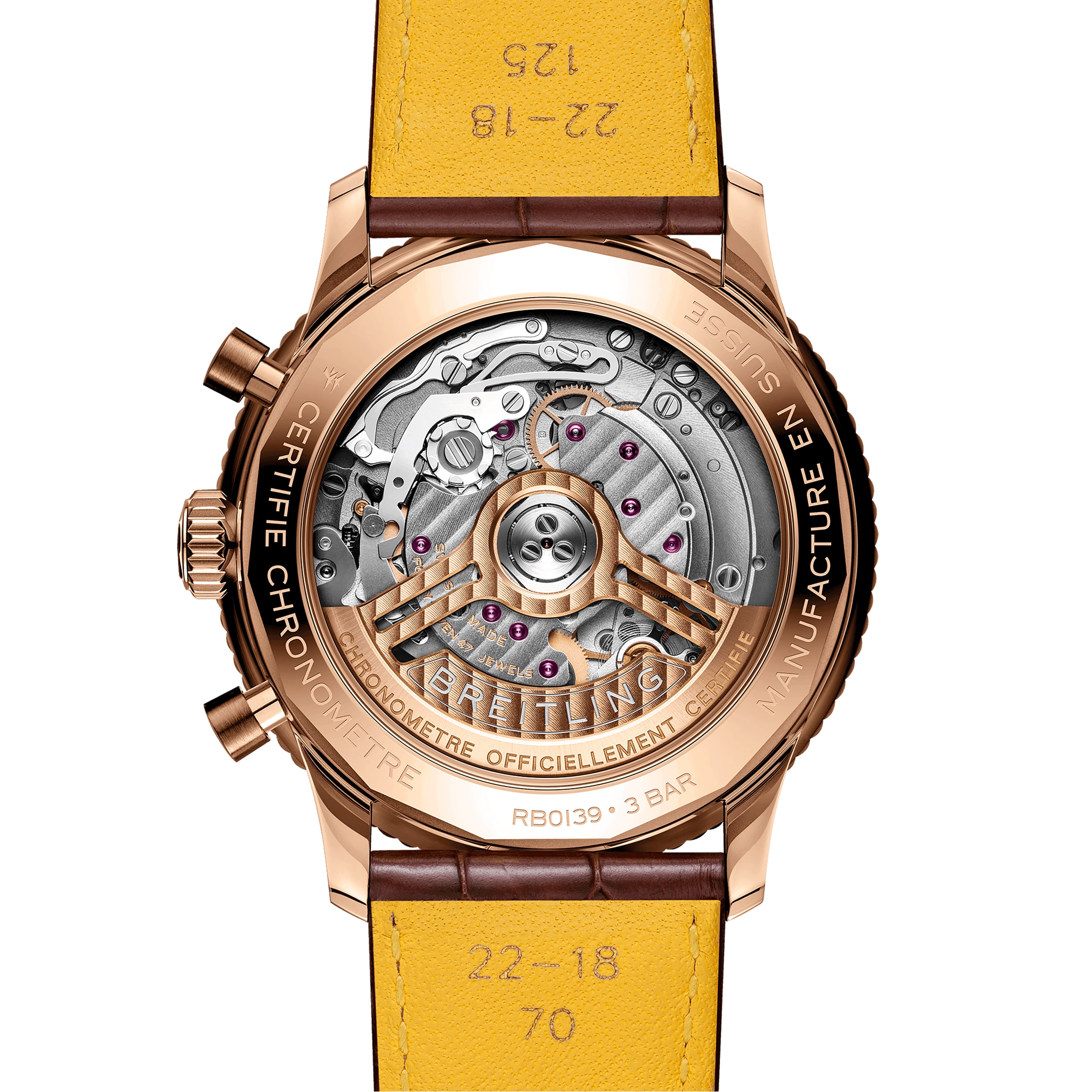 Breitling Navitimer 41mm 18ct Rose Gold Automatic Cream Dial Replica - Image 4
