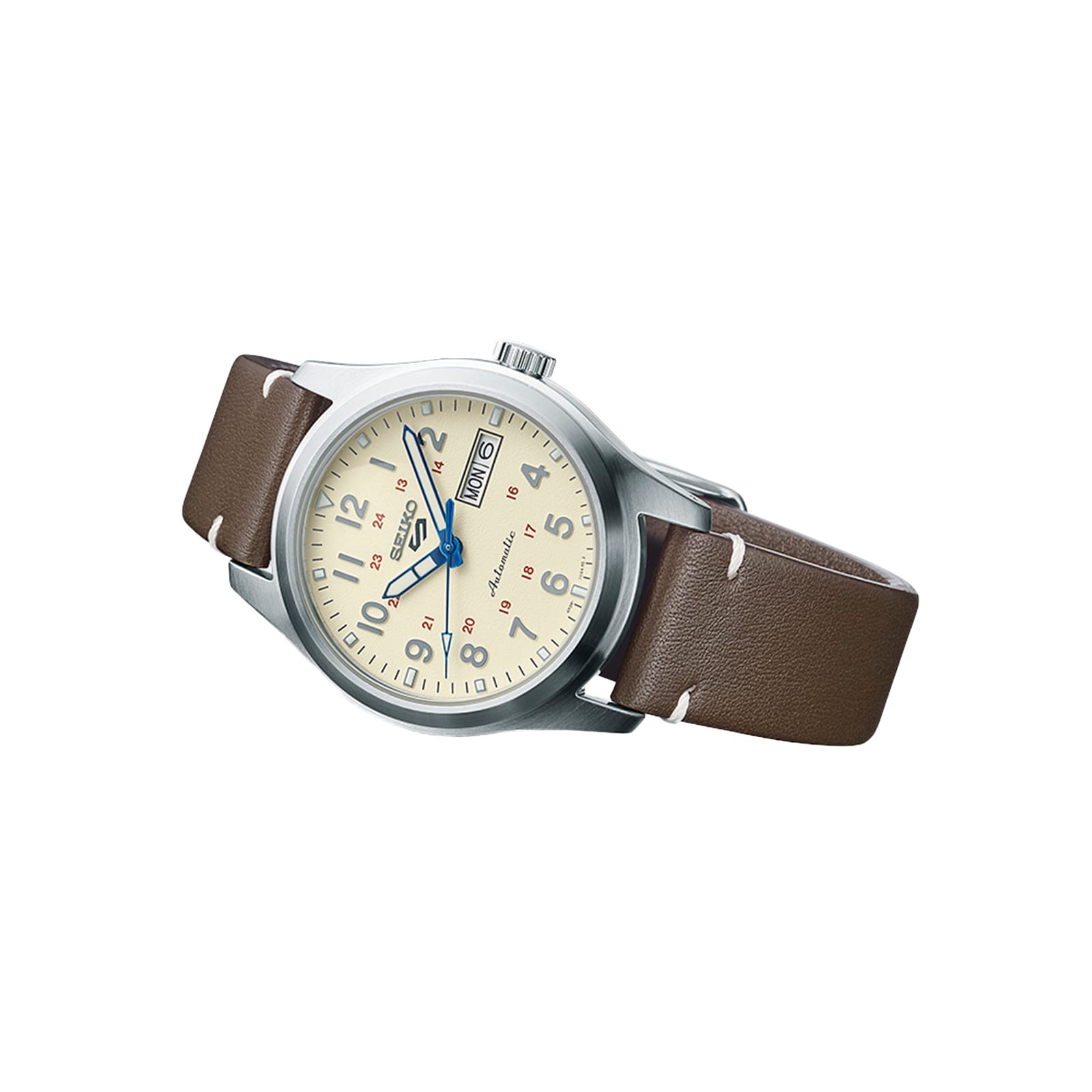 Seiko 5 Sports SRPK41K1 Automatic Cream Dial Watch - 39.5mm Stainless Steel - Image 3