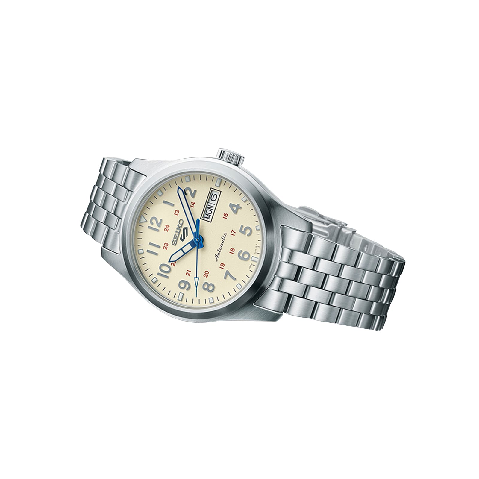 Seiko 5 Sports SRPK41K1 Automatic Cream Dial Watch - 39.5mm Stainless Steel - Image 4