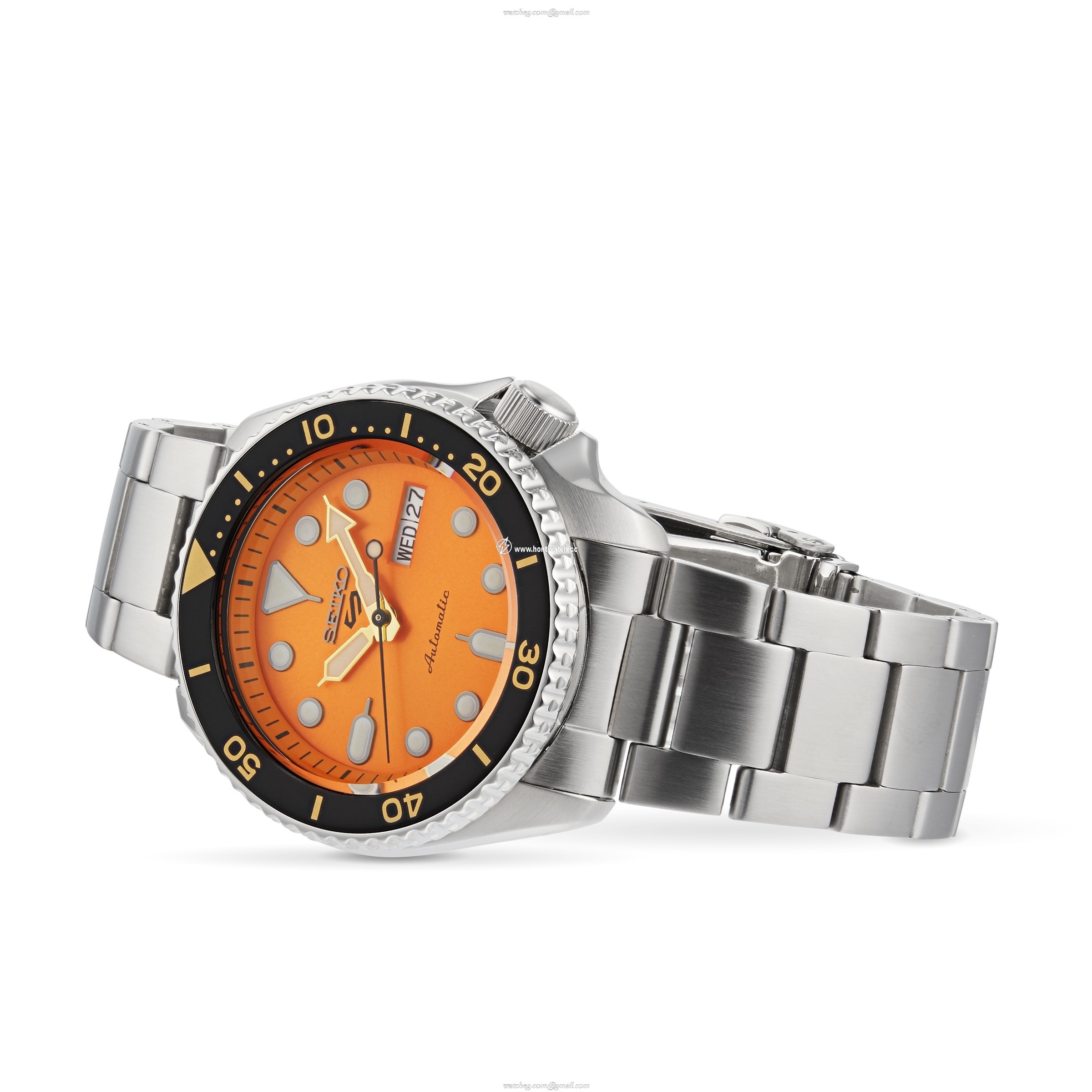 Seiko 5 Sports SRPD59K1 Automatic Orange Watch - 42mm Stainless Steel - Image 2