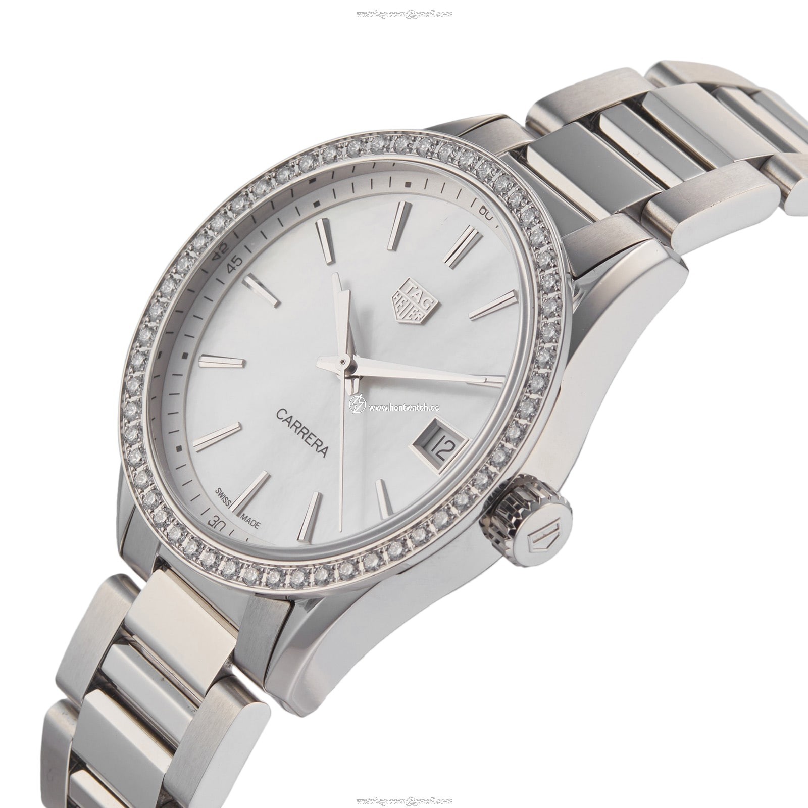 TAG Heuer Carrera Ladies Watch - 36mm Stainless Steel Quartz Mother of Pearl - Image 2