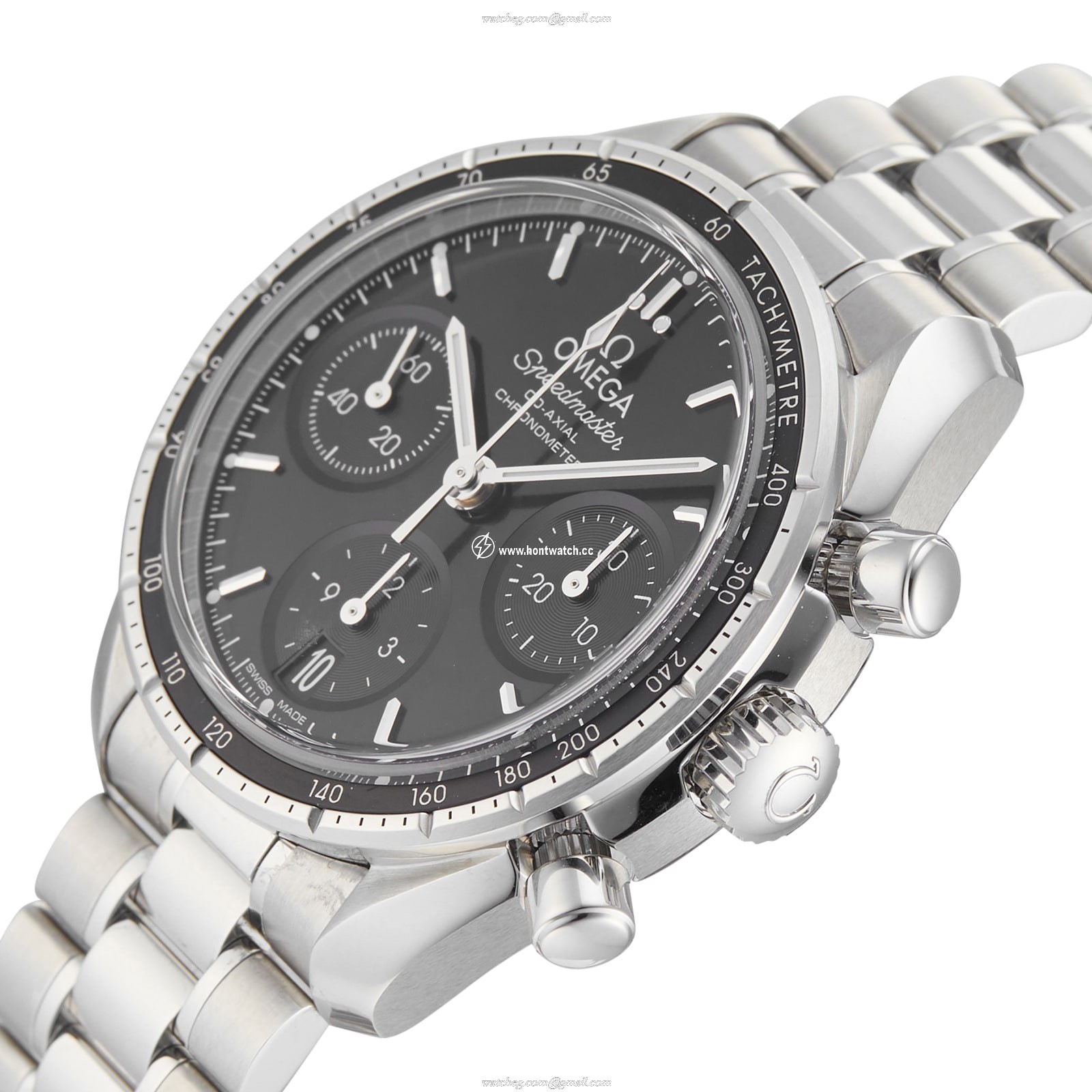 Omega Speedmaster 38mm Automatic Chronograph - Black Dial Stainless Steel - Image 2