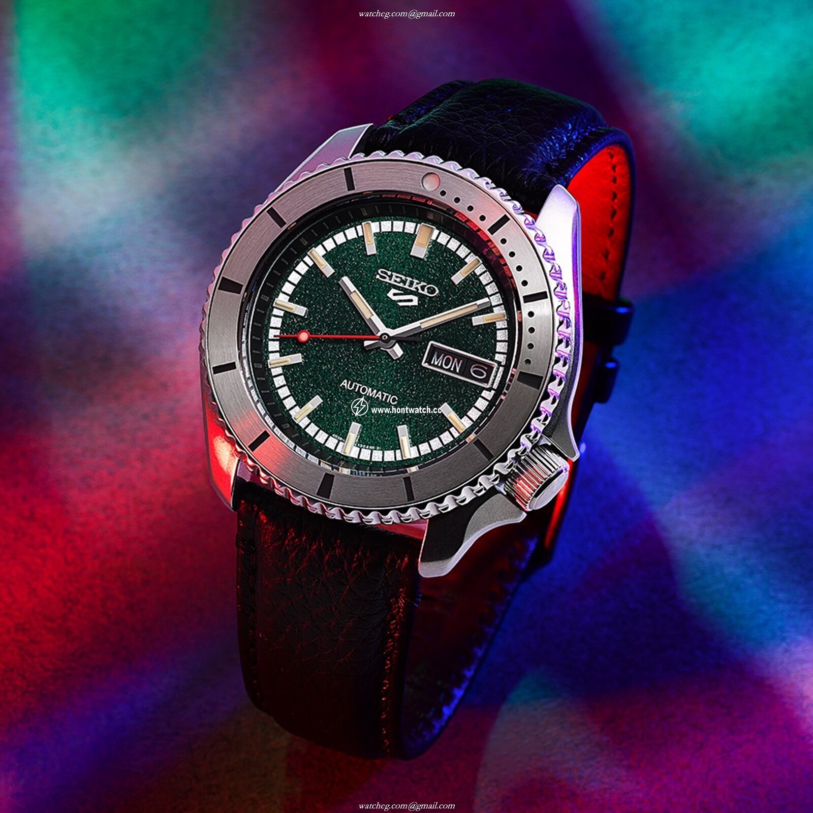 Seiko 5 Sports SRPJ91K1 Automatic Green Dial - Stainless Steel Watch - Image 2